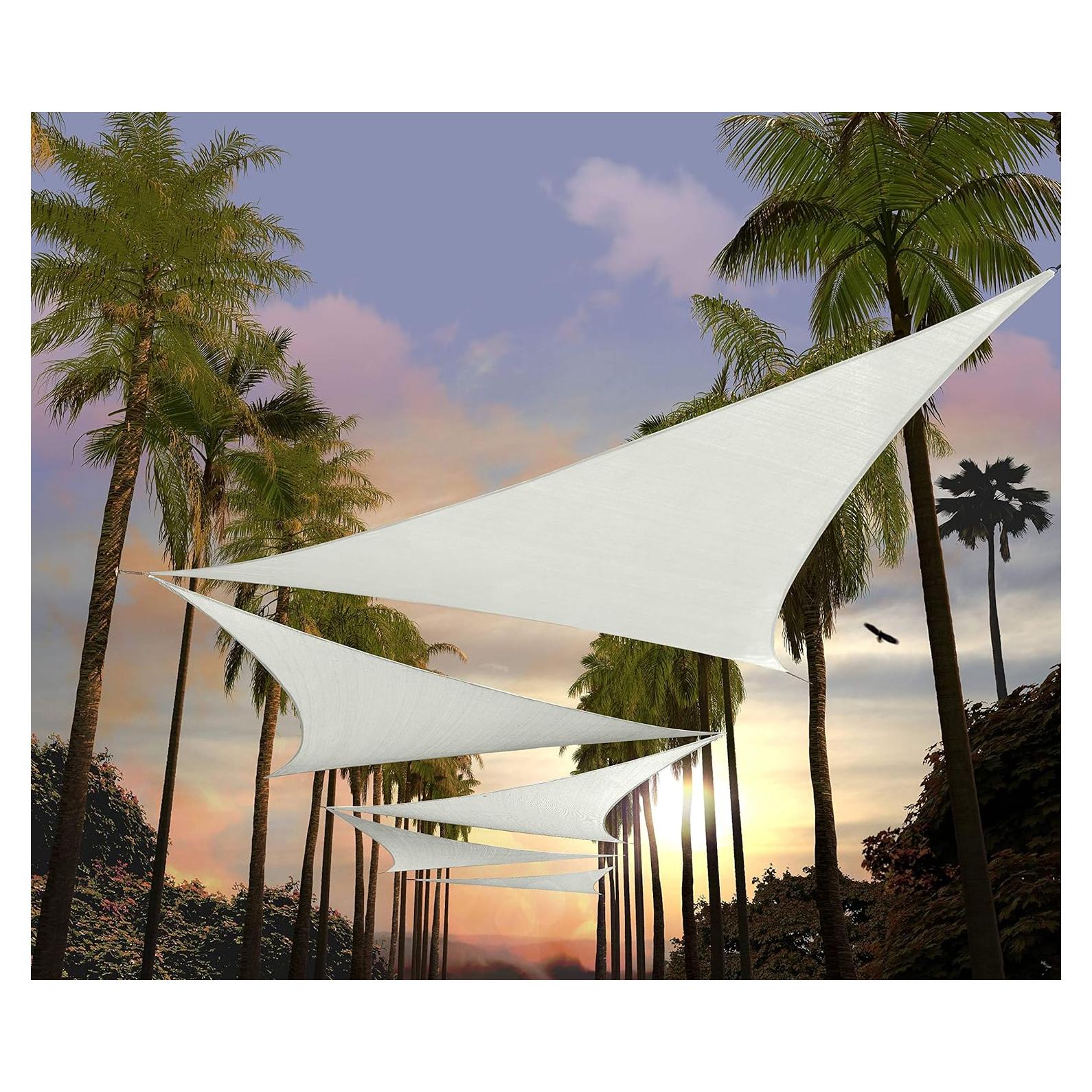 Vela de Sombra Triangular Amgo 5.49m Blanca UPF50+ 95% UV