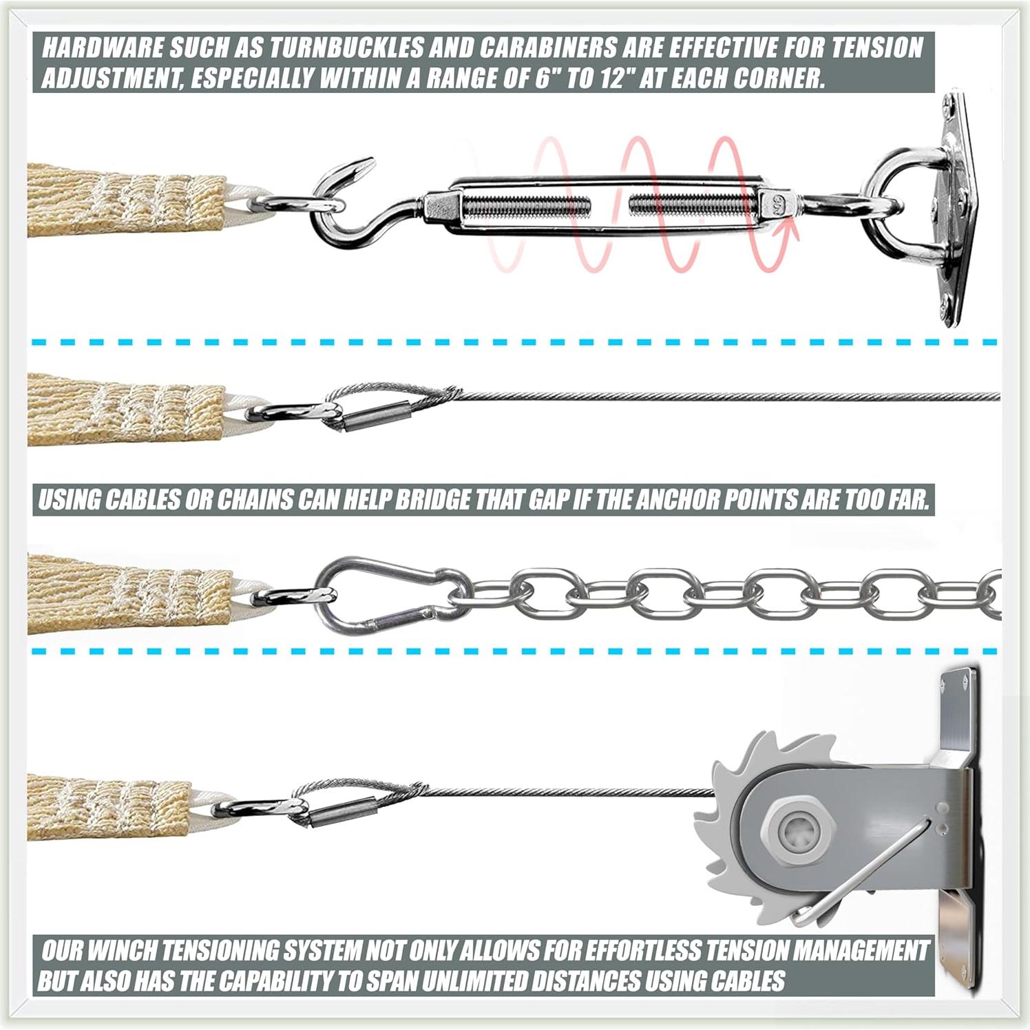 Vela de Sombra Triangular Amgo 5.49m Blanca UPF50+ 95% UV
