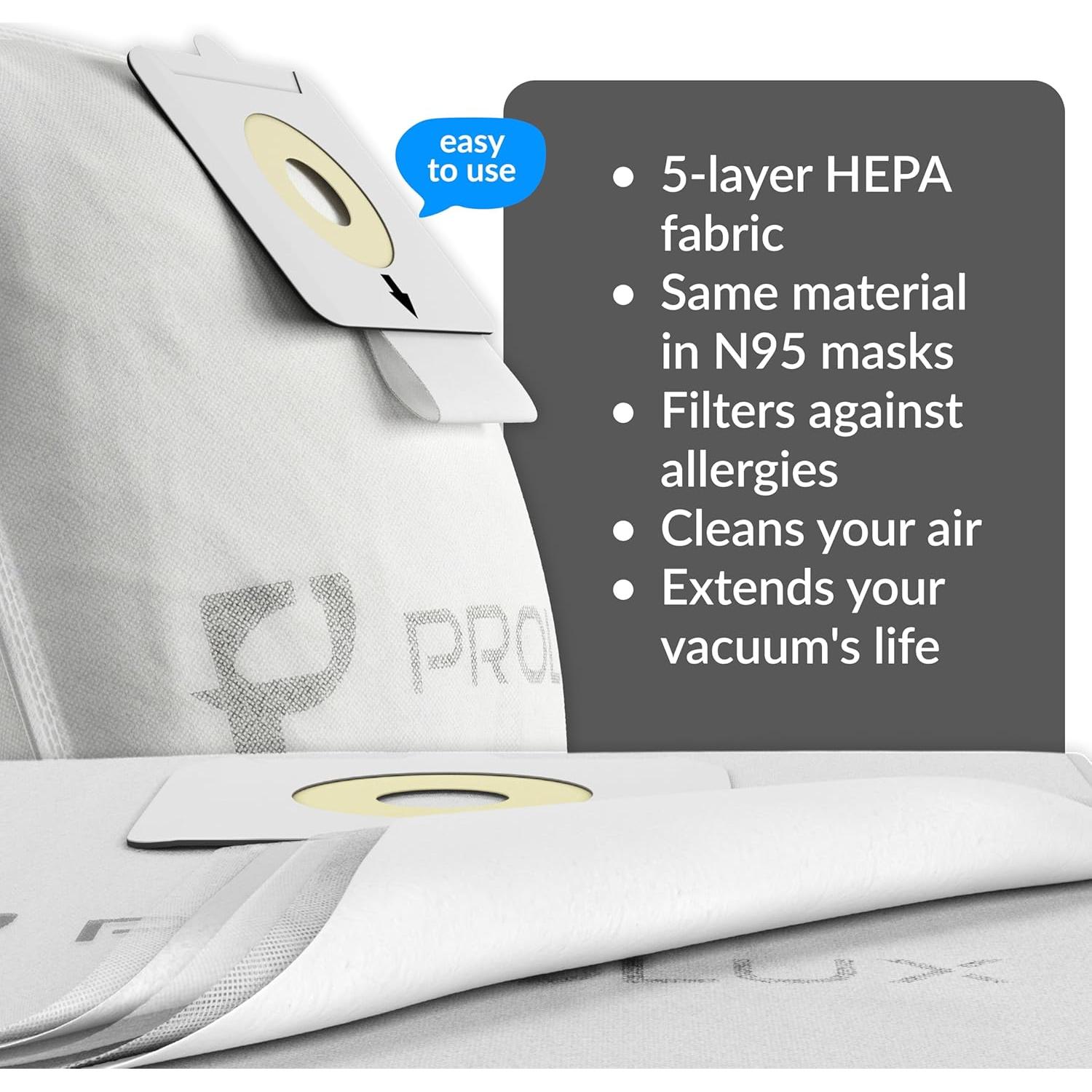 Bolsas HEPA GV para Aspiradora Prolux Tritan - 10 Piezas