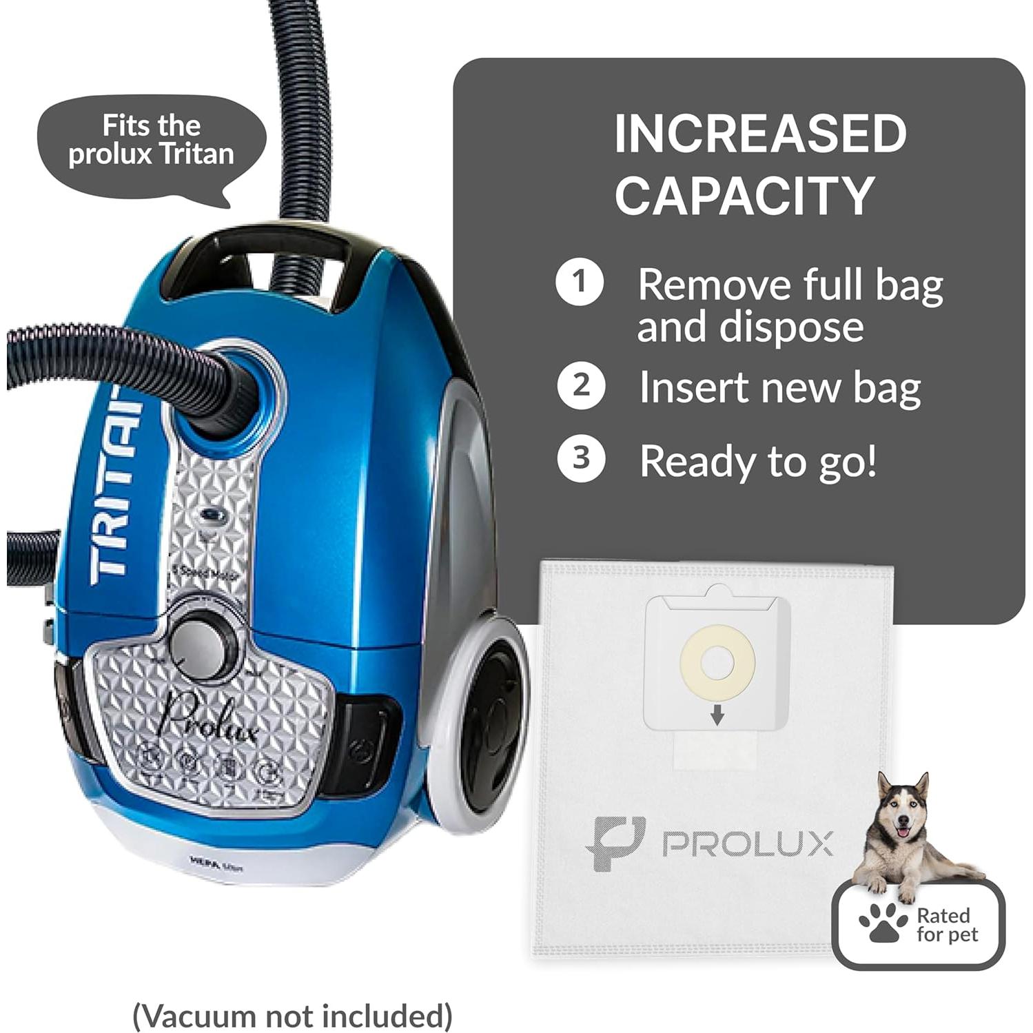 Bolsas HEPA GV para Aspiradora Prolux Tritan - 10 Piezas