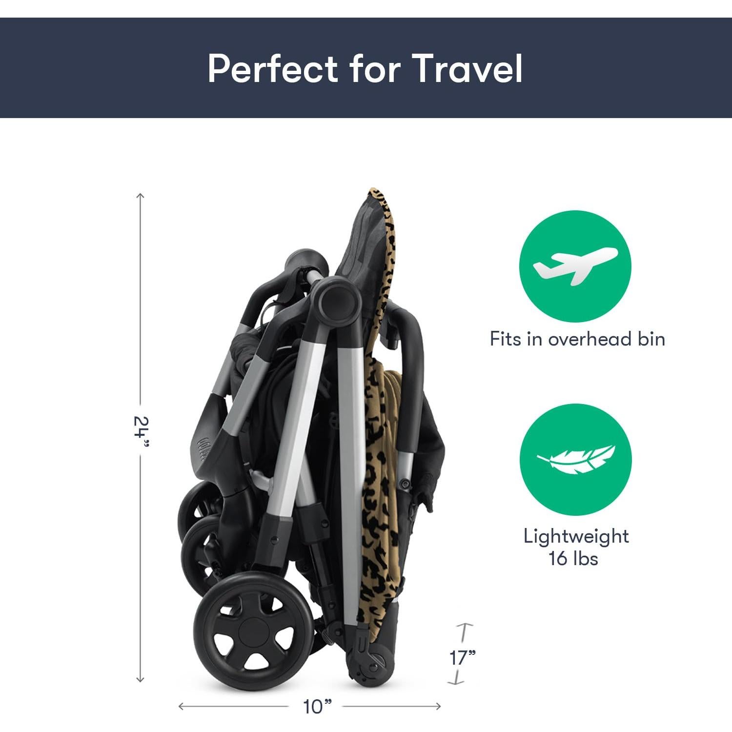 Carrito Compacto Colugo - Plegable, Ligero, 7.26 kg, Wild Child