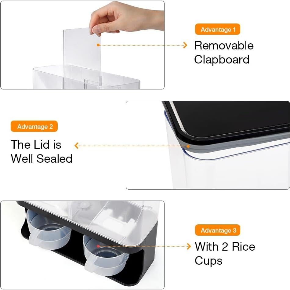 Dispensador de Perlas Aromatizantes Conwomin Negro 24.5x9.5x30.9 cm