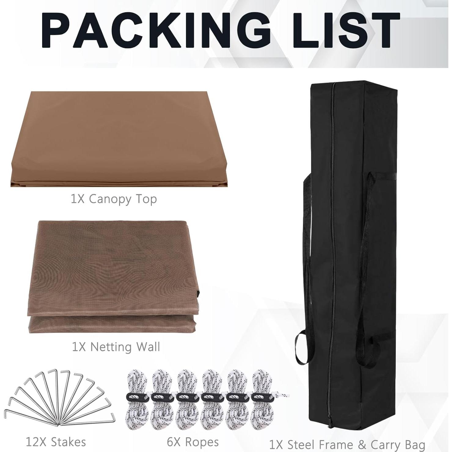 Carpa Plegable COOSHADE 3x3.6m con Mosquitera y UPF 50+