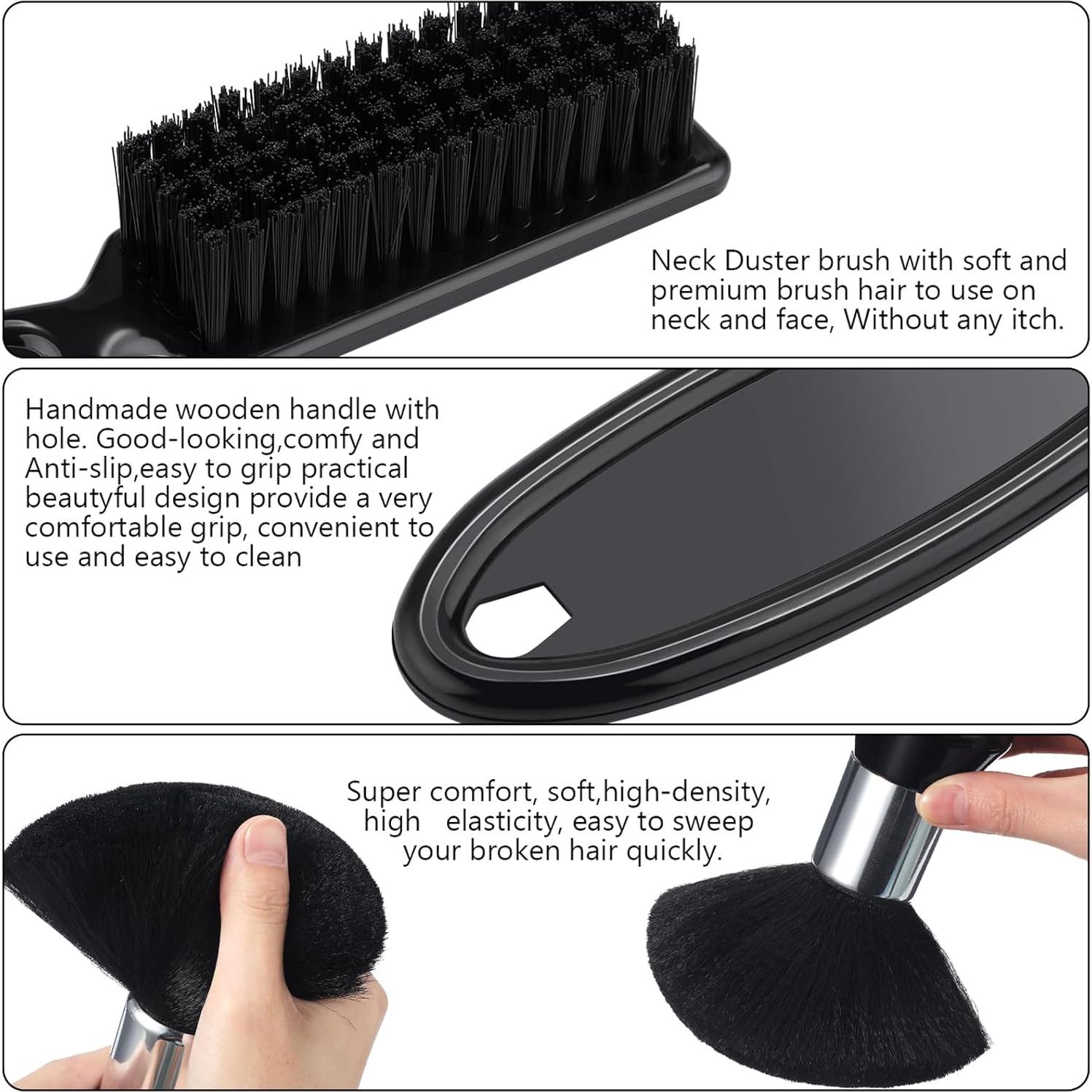 Kit de Limpieza Patelai 3 Piezas Cepillos para Barberos