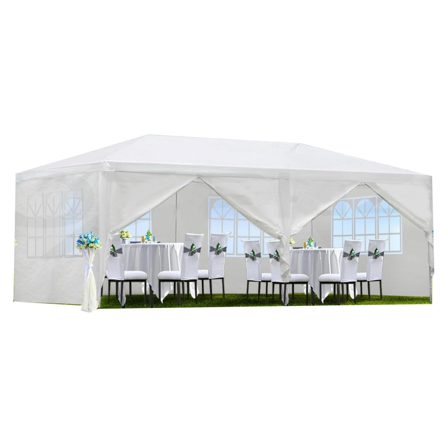 Carpa de Fiesta CuisinSmart 3.05m x 6.1m Impermeable 6 Paredes