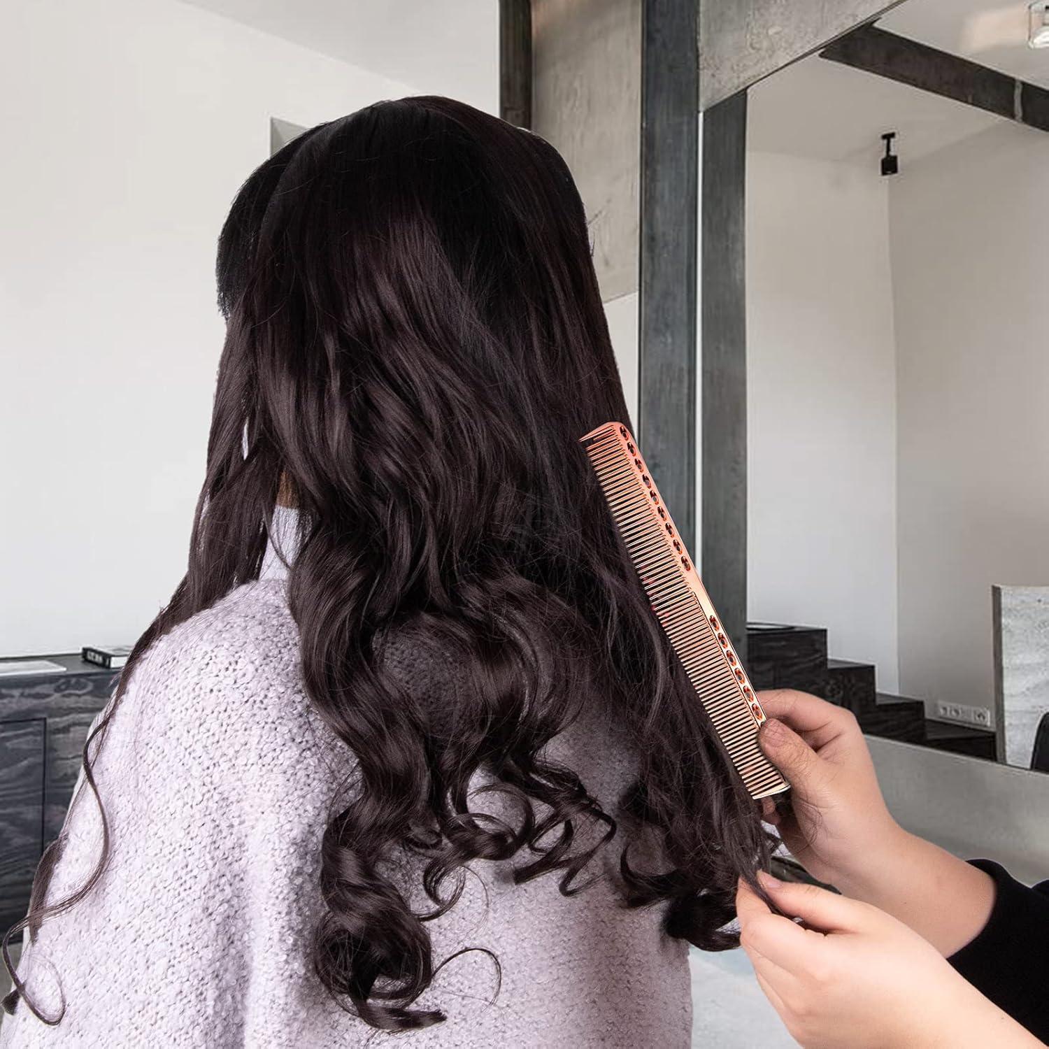 Juego de Peines de Aluminio CG Oro Rosa para Estilizar