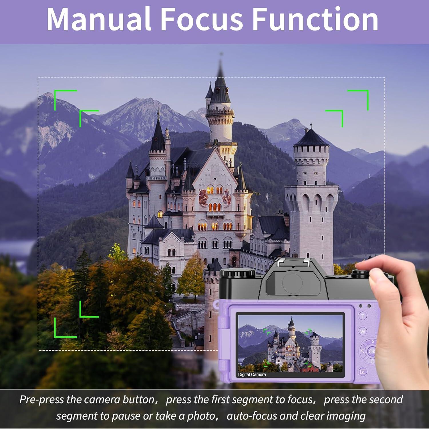 Cámara Digital VETEK WX02 4K 56MP Zoom 16X Gran Angular