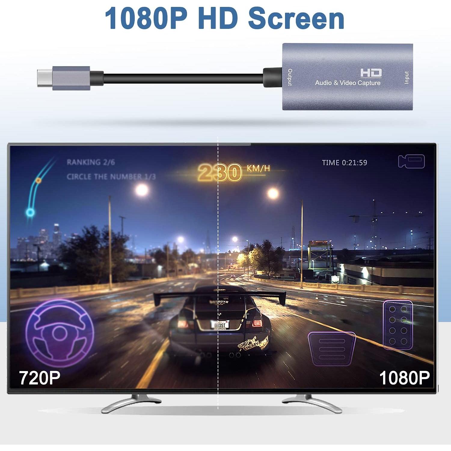 Guermok Tarjeta de Captura HDMI 4K 1080P 60FPS USB-C