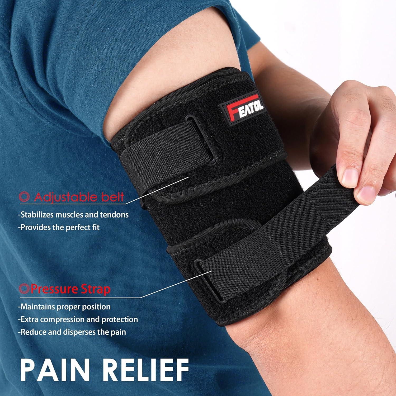 Faja para Tendinitis de Bíceps FEATOL con 2 Paquetes de Hielo
