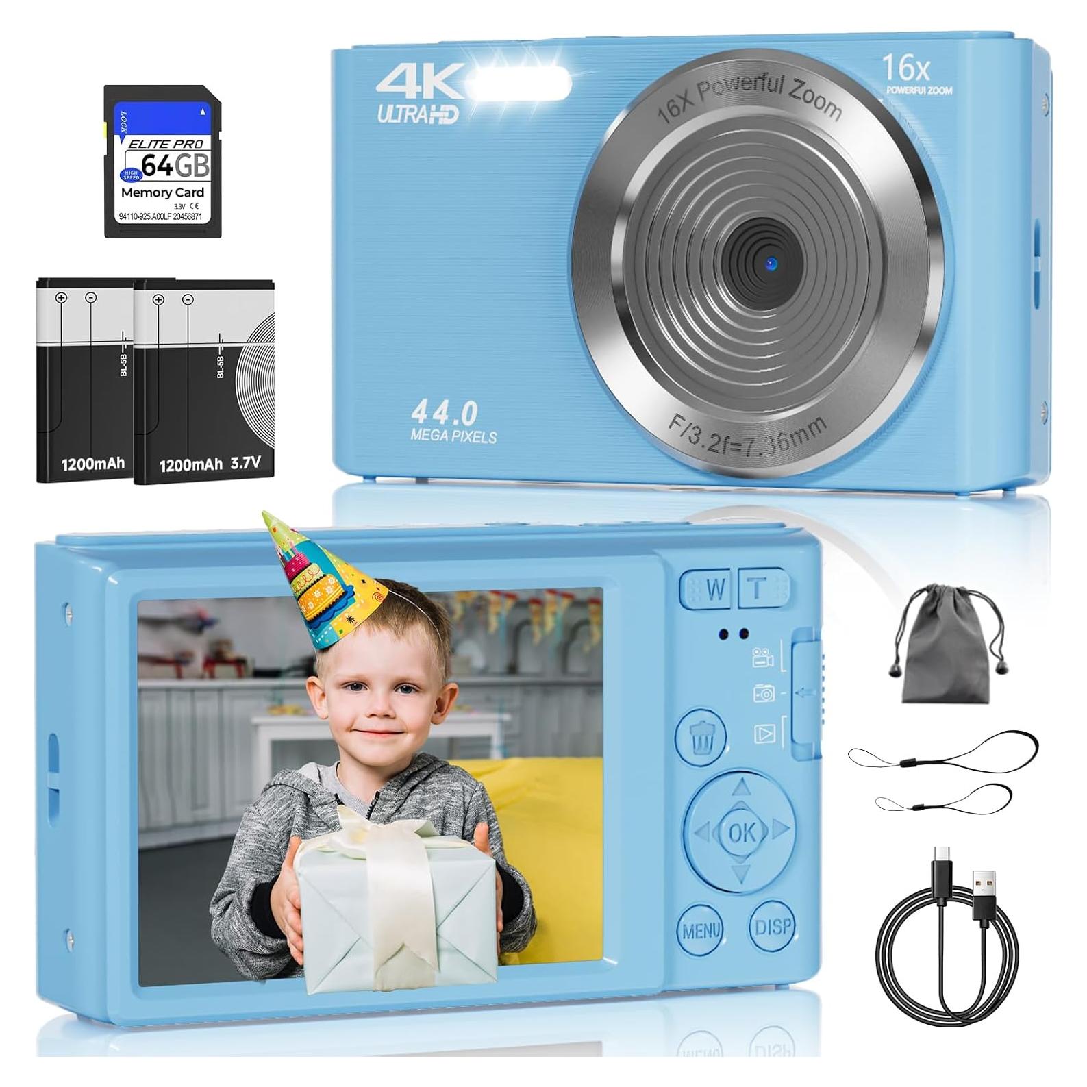 Cámara Digital Ceye CEYEDC06-BL 44MP 4K Azul con Zoom 16x