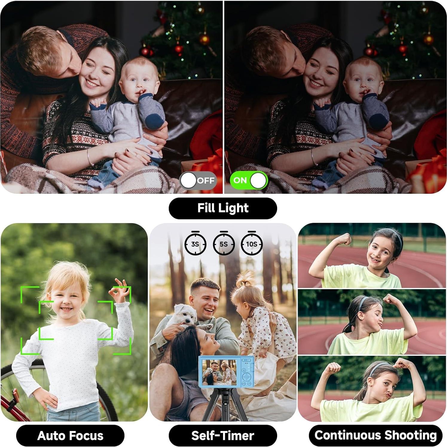 Cámara Digital Ceye CEYEDC06-BL 44MP 4K Azul con Zoom 16x