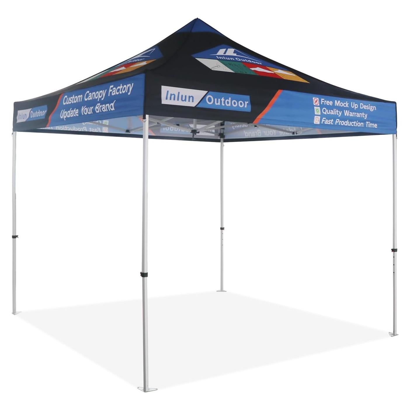 Carpa Pop Up 3x3m Inlun Outdoor Negra Impermeable con Bolsa