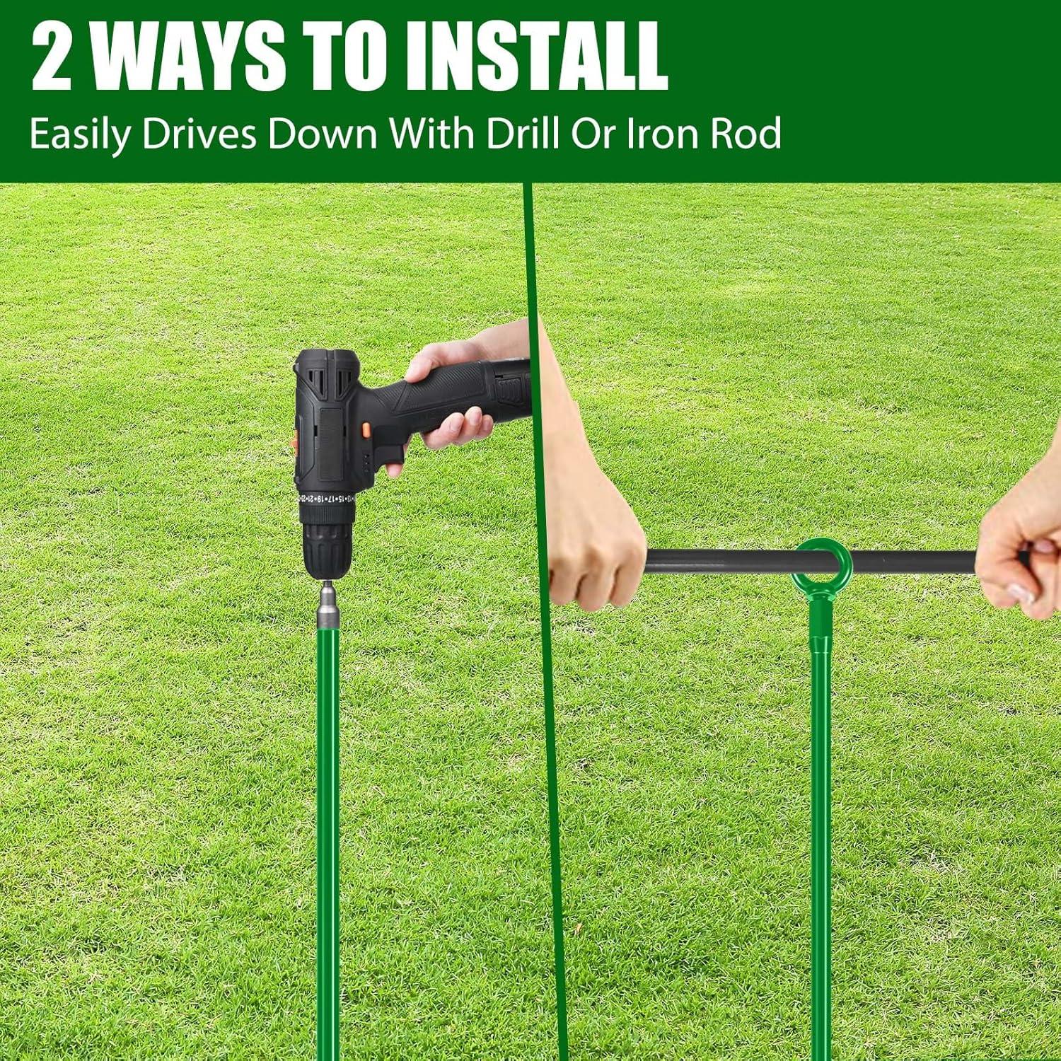 Kit de Anclaje Metálico Lasnten 6 Pcs 76 cm para Camping