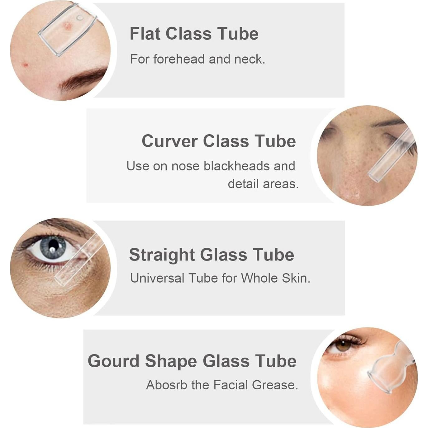 Tubo de Vidrio Absorbente de Puntos Negros Elitzia - 4 Tipos