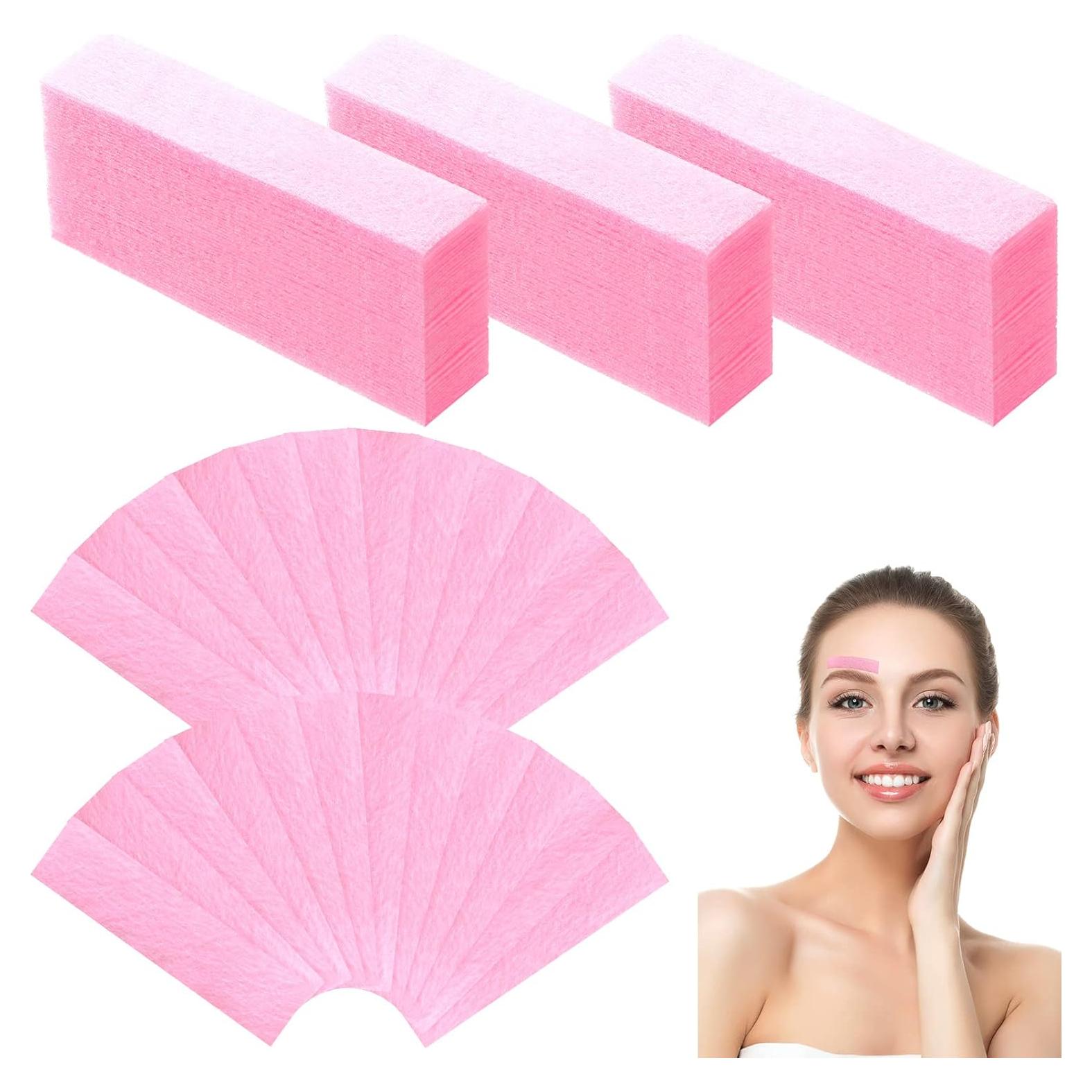 Cintas de Cera para Depilación Maitys 400 Piezas Rosa 1x5 cm