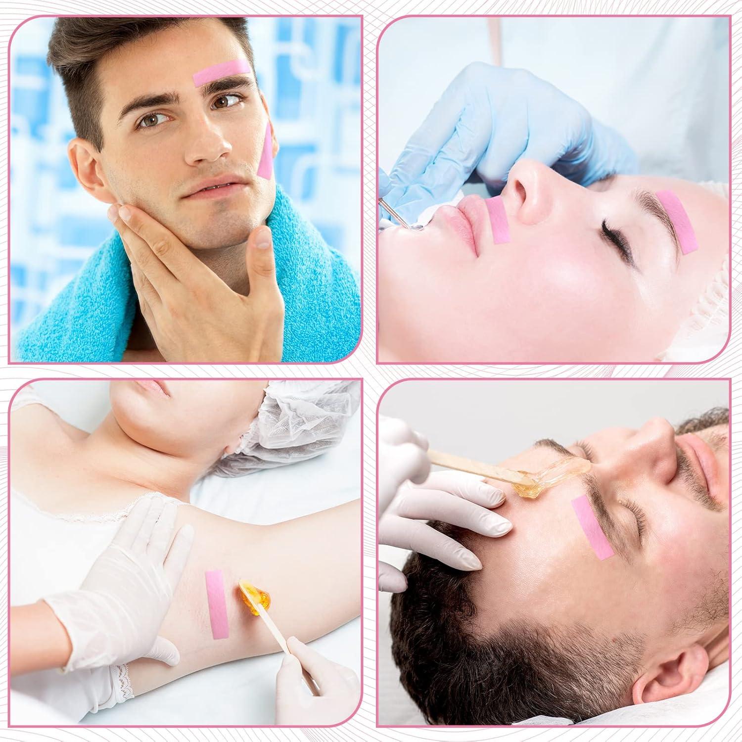 Cintas de Cera para Depilación Maitys 400 Piezas Rosa 1x5 cm