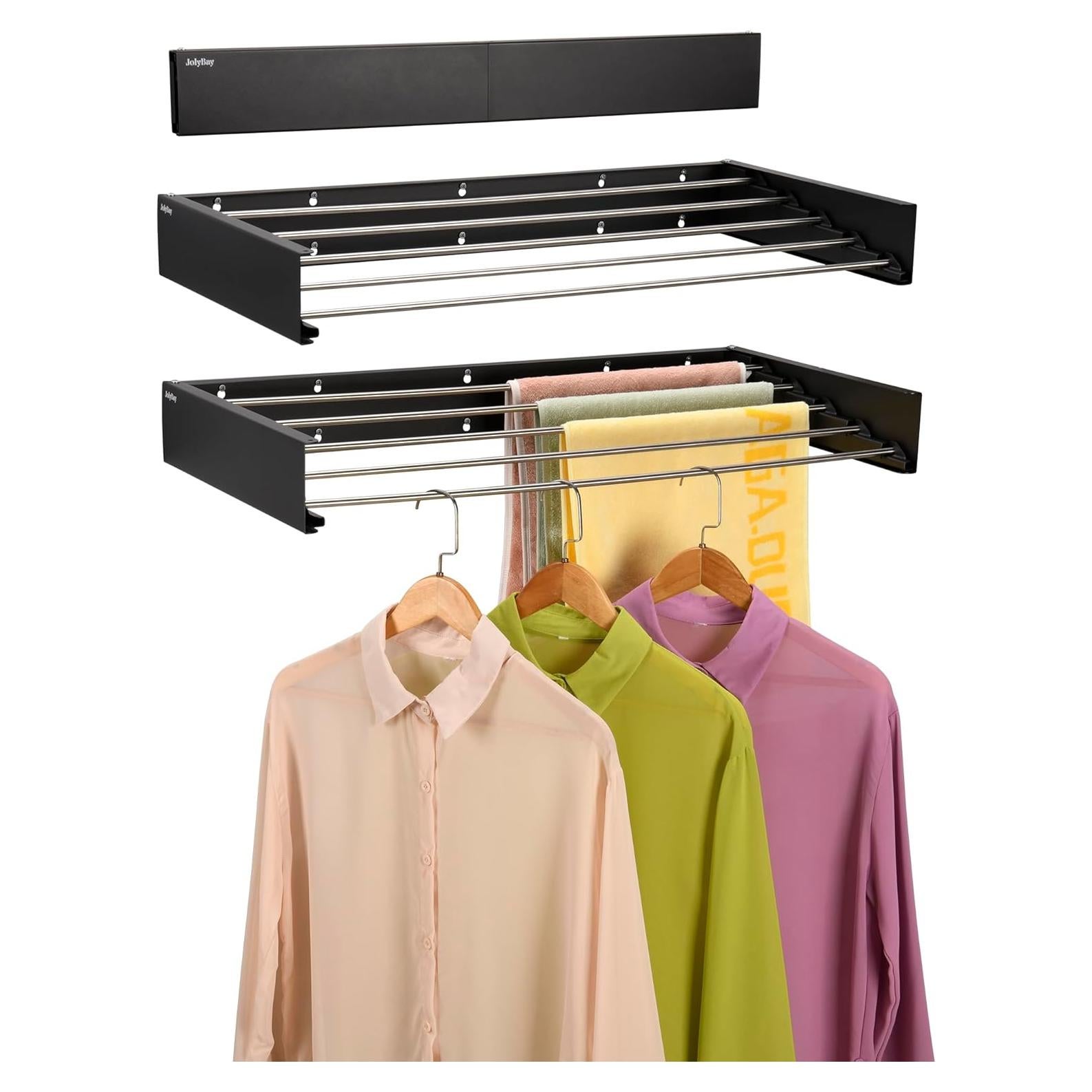 Soporte de Secado de Ropa Plegable JolyBay 80 cm Acero Inoxidable