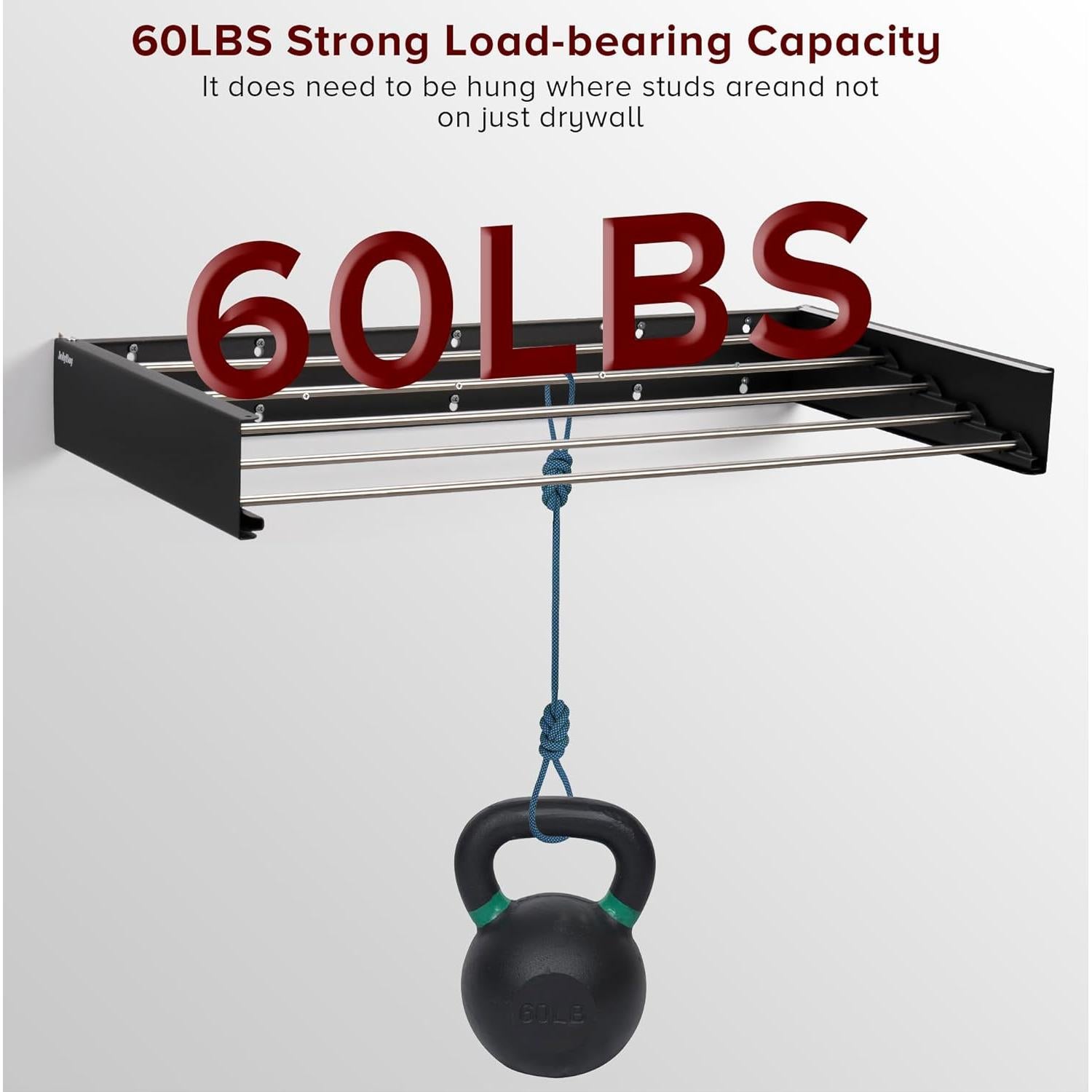 Soporte de Secado de Ropa Plegable JolyBay 80 cm Acero Inoxidable