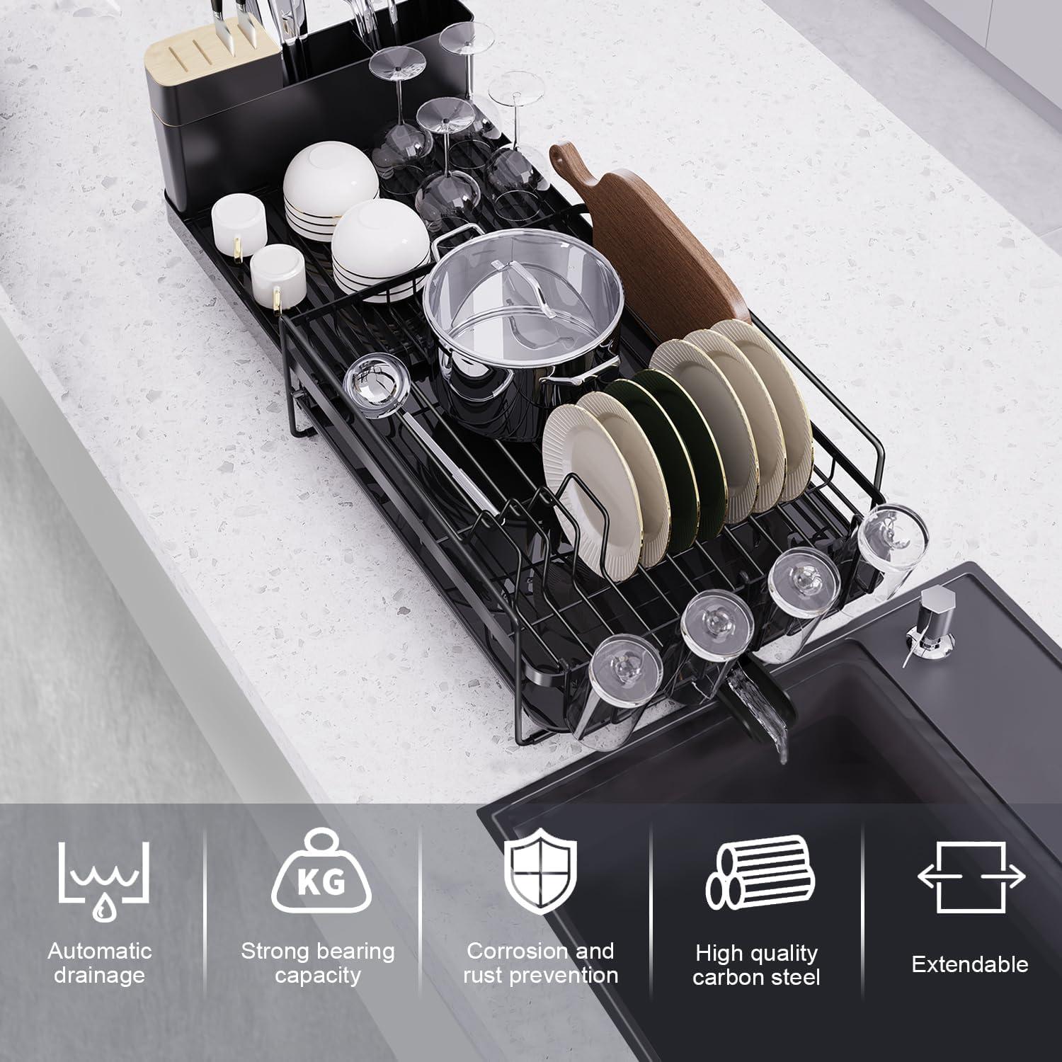 Escurridor de Platos Expandible Runnatal 32 cm x 54 cm Drenaje