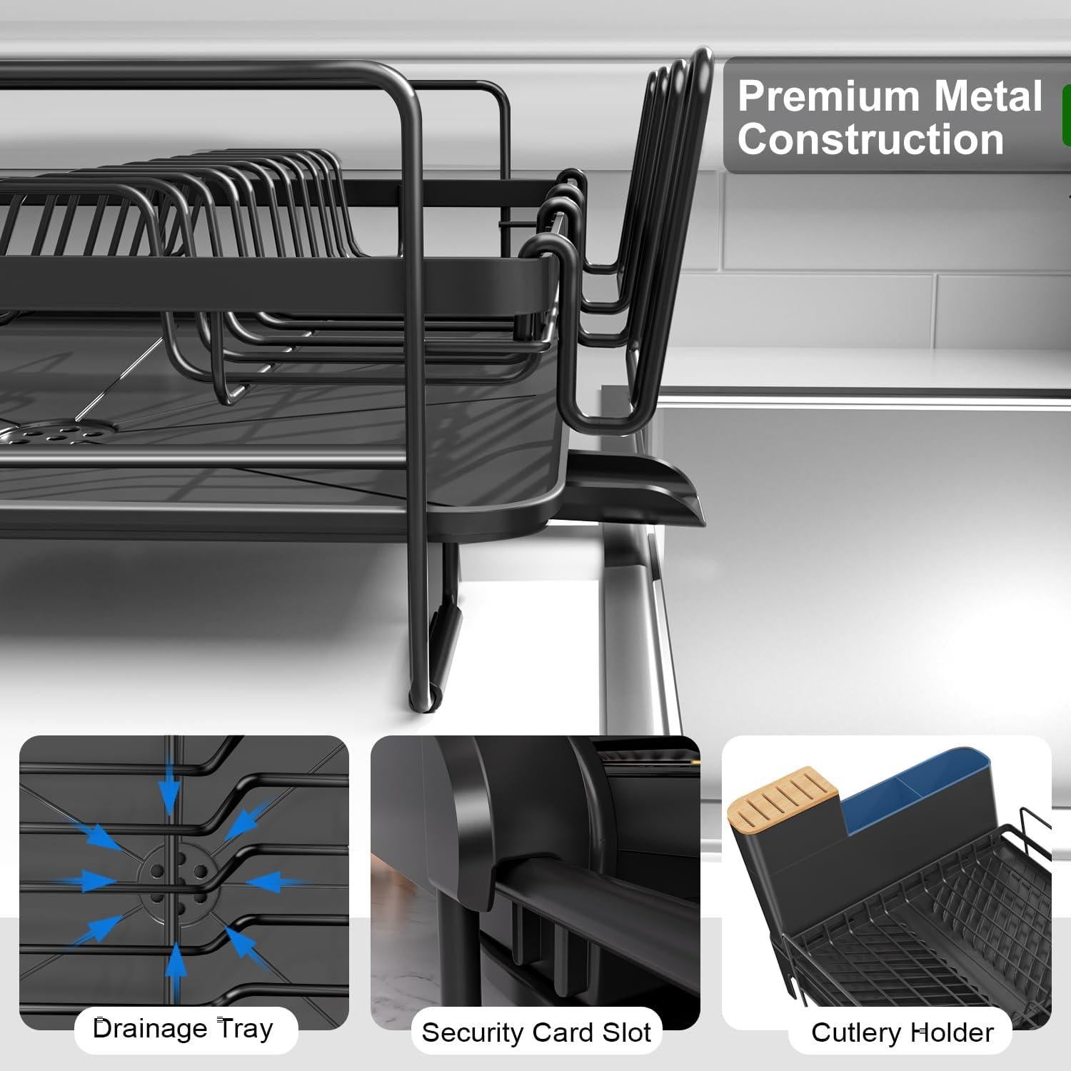 Escurridor de Platos Expandible Runnatal 32 cm x 54 cm Drenaje
