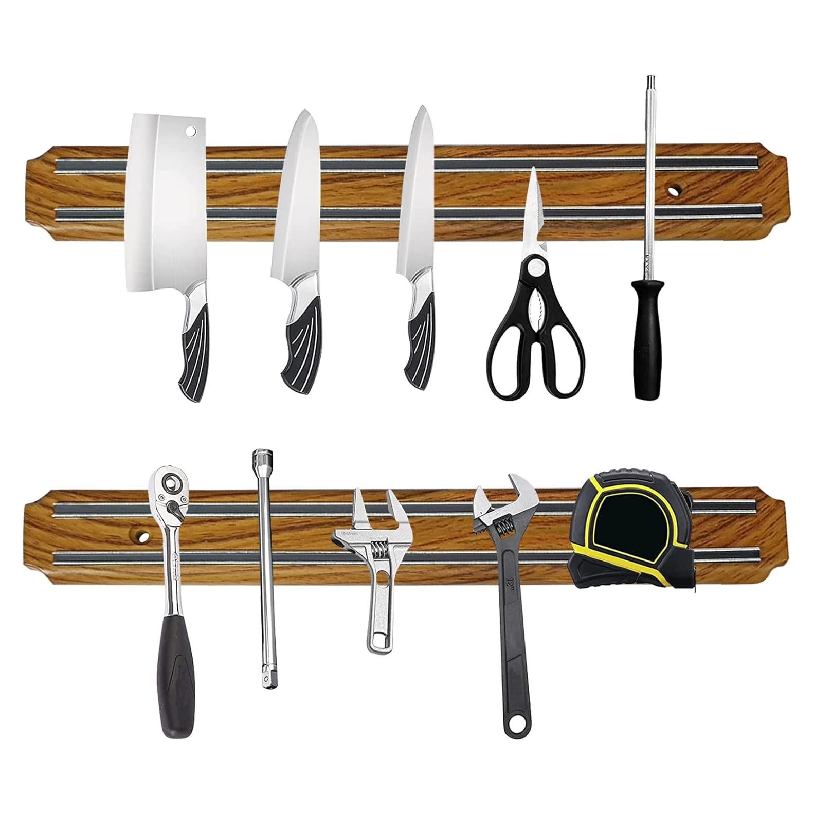 Soporte Magnético para Cuchillos EDSRDUX 38.1 cm Grano de Madera