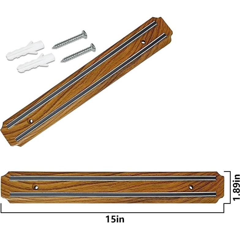 Soporte Magnético para Cuchillos EDSRDUX 38.1 cm Grano de Madera