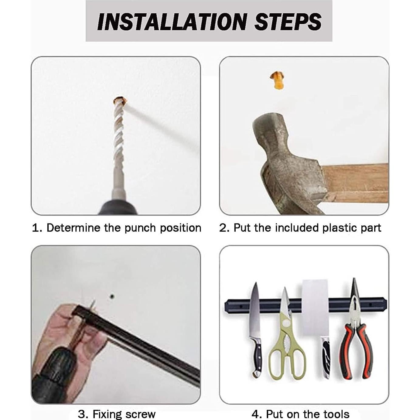 Soporte Magnético para Cuchillos EDSRDUX 38.1 cm Grano de Madera