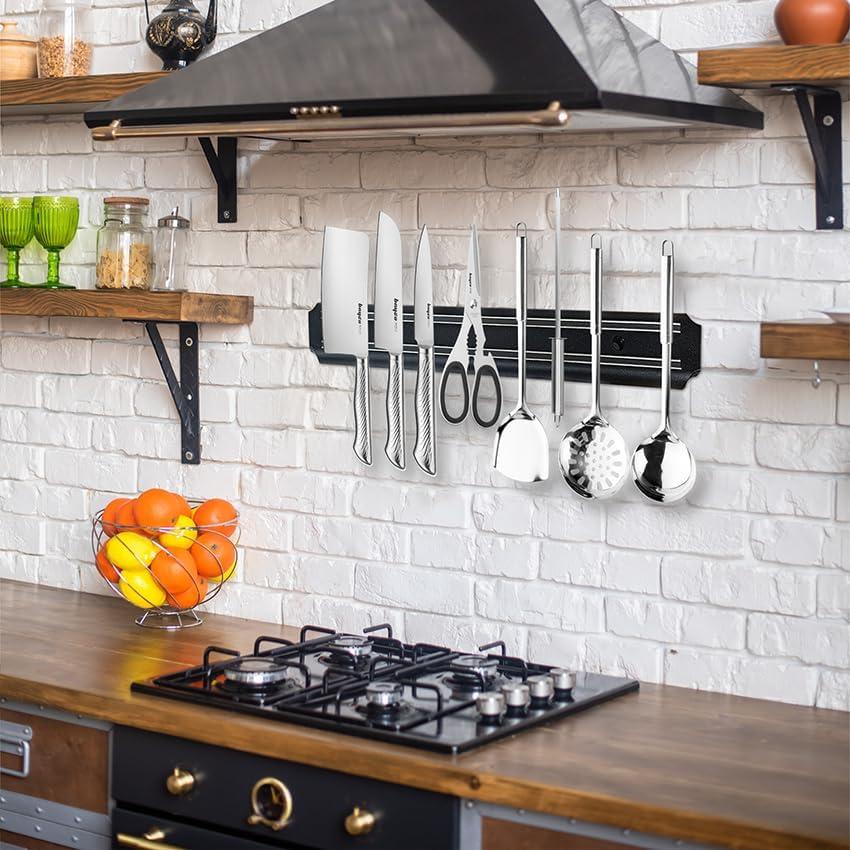 Soporte Magnético para Cuchillos EDSRDUX 38.1 cm Grano de Madera