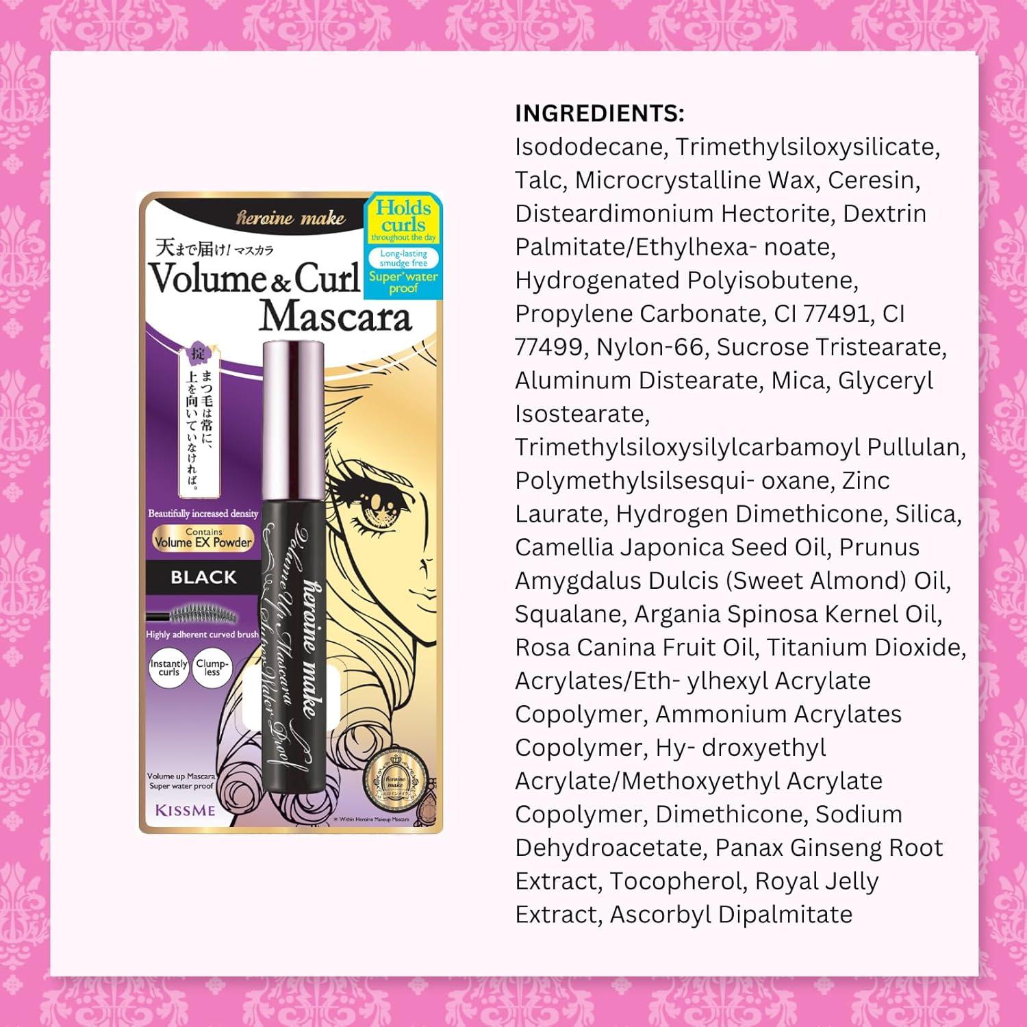 Máscara Voluminizadora a Prueba de Agua KissMe Heroine Make 6g