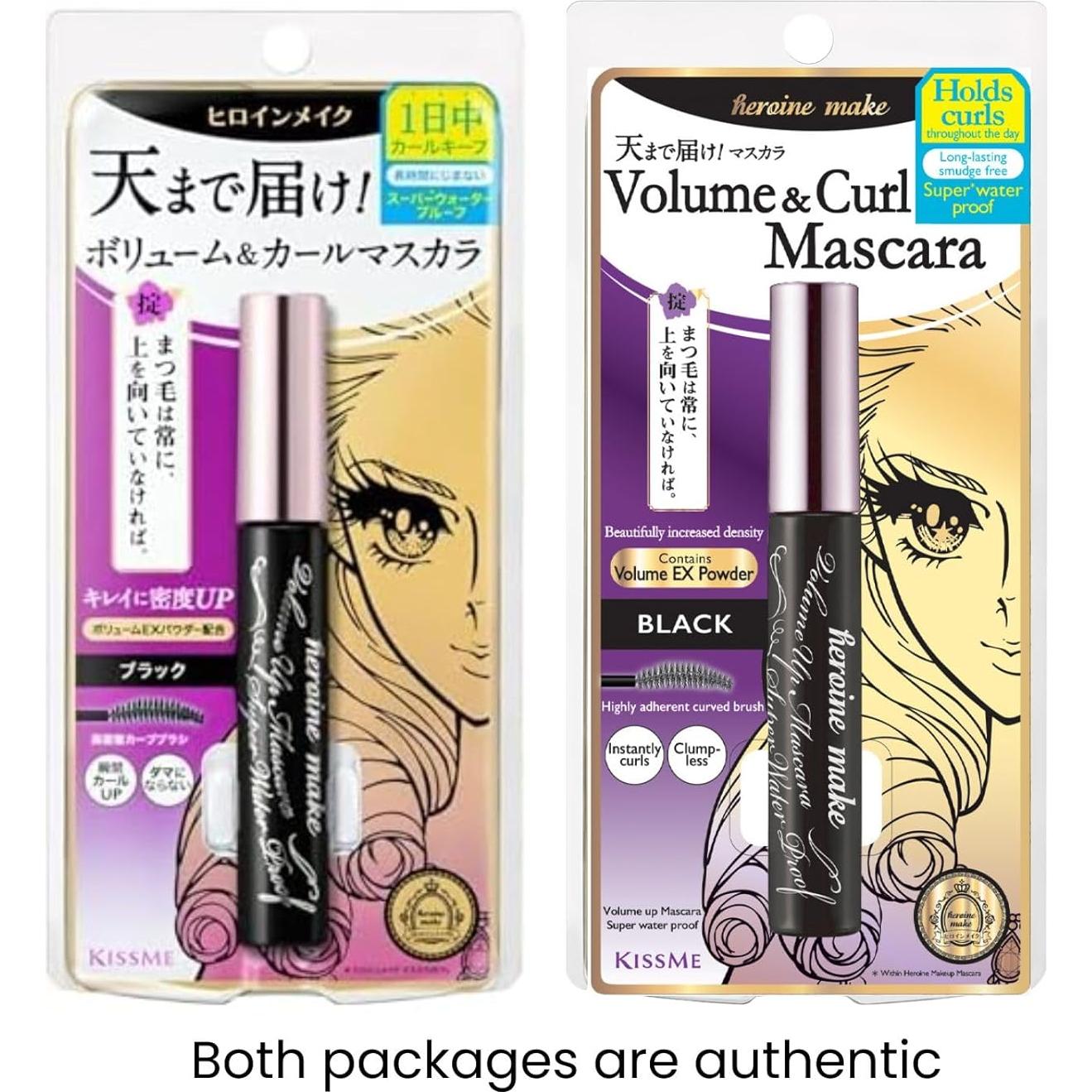 Máscara Volumen Impermeable KissMe Heroine Make - 3 Unidades