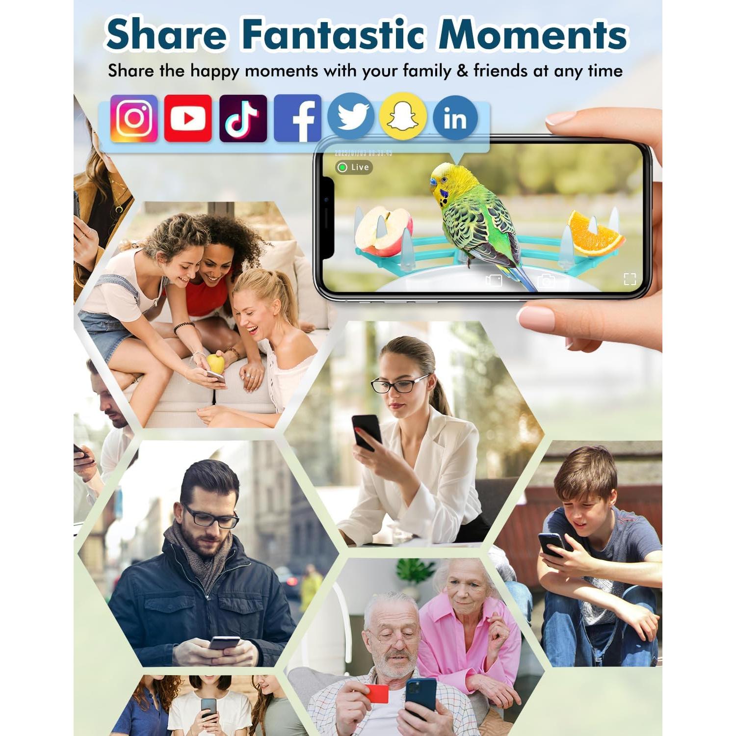 Comedero Inteligente para Aves XimaoEase 1.5L HD AI Solar