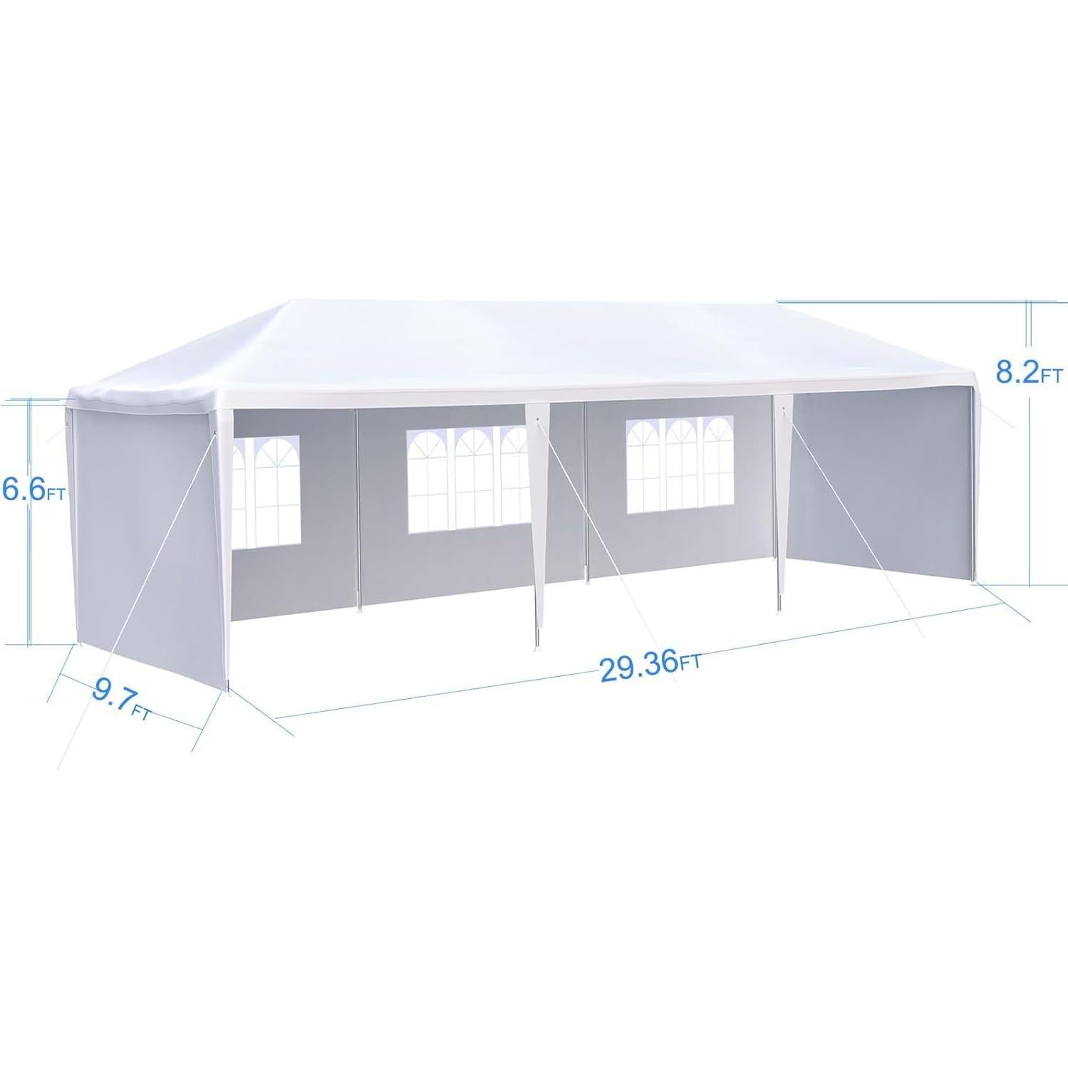 Carpa BouPower 10x9 m con 5 Paredes Laterales Removibles