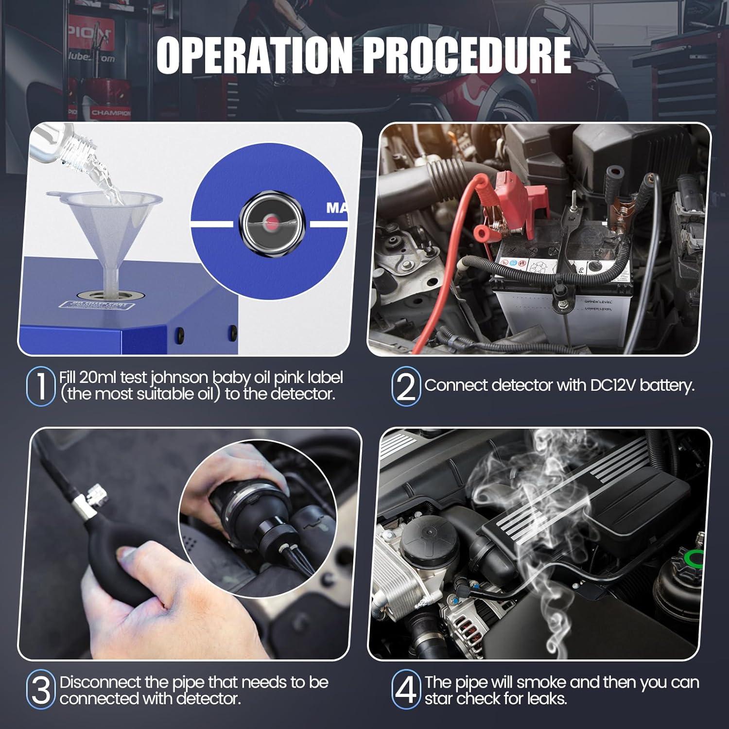 Detector de Fugas de Humo TUIREL SO734 12V con Bomba de Aire