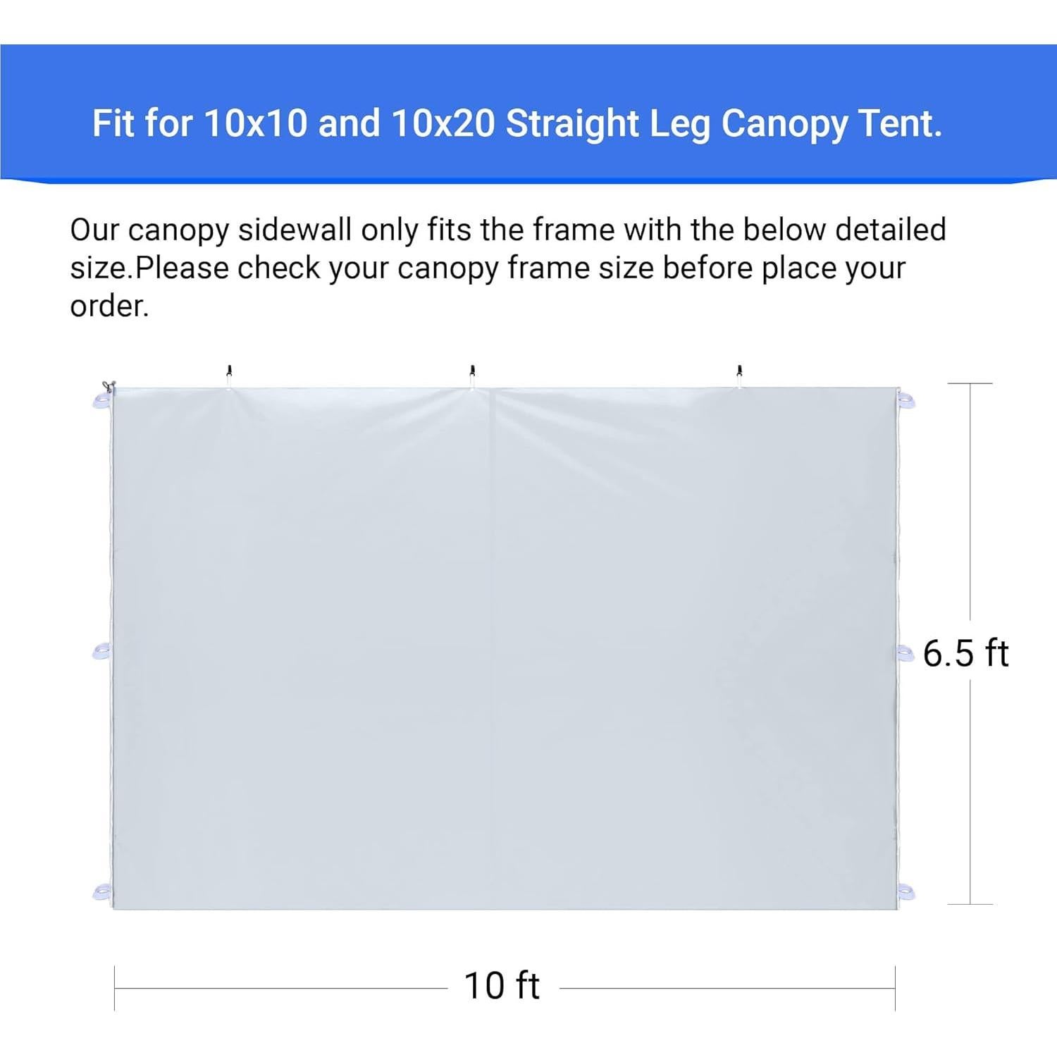 Paredes Laterales para Toldo CROWN SHADES 10x10 Blanca 4pck