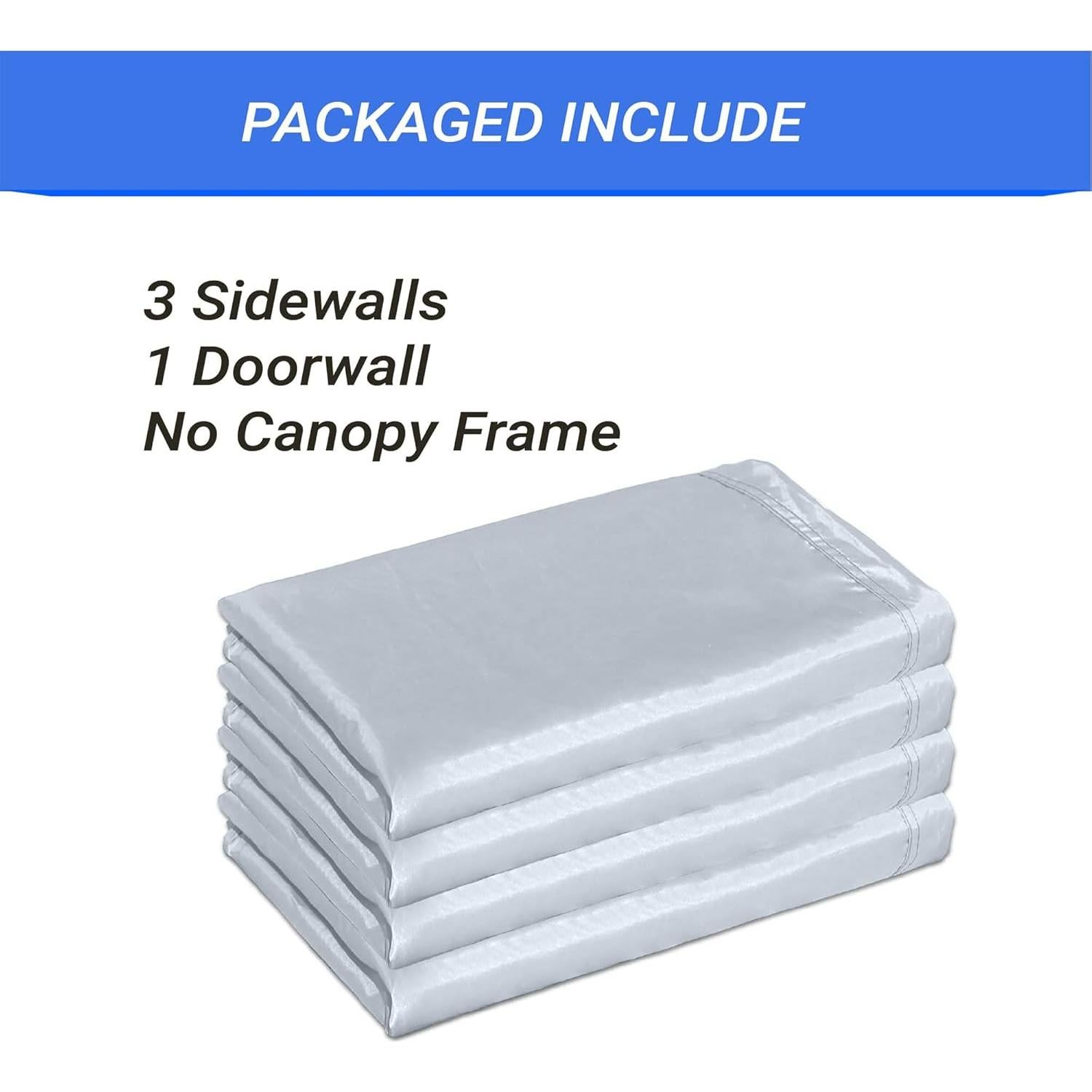 Paredes Laterales para Toldo CROWN SHADES 10x10 Blanca 4pck