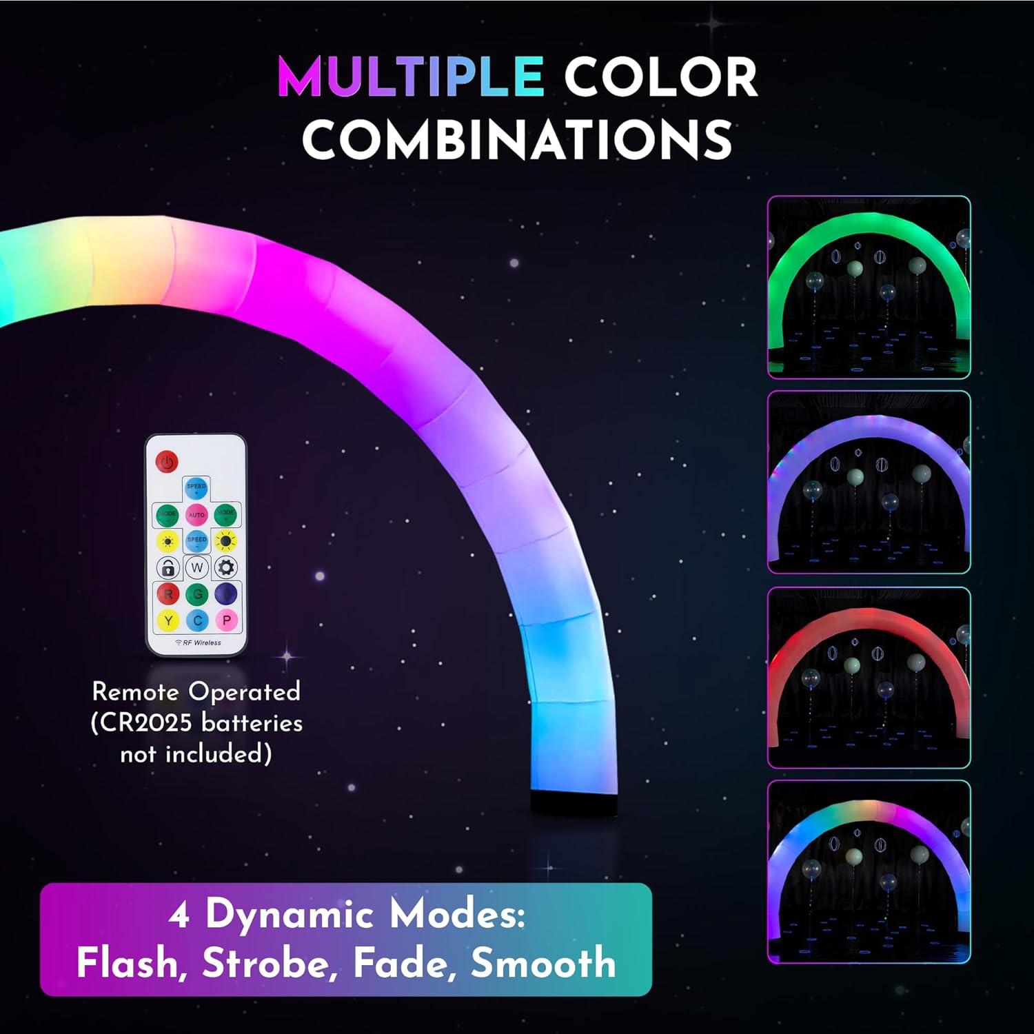 Arco Inflable Cambiante de Color Plenty Concepts 2.74m x 4.57m