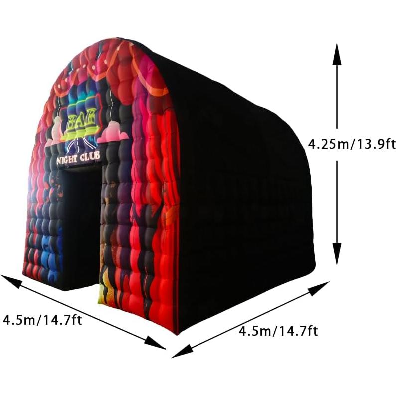 Carpa Inflable Grande YoungHome 4.49x4.49x4.27m Negra