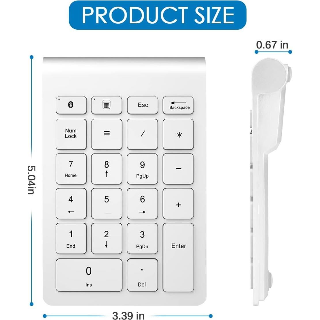 Teclado Numérico Inalámbrico Foloda Bluetooth 22 Teclas