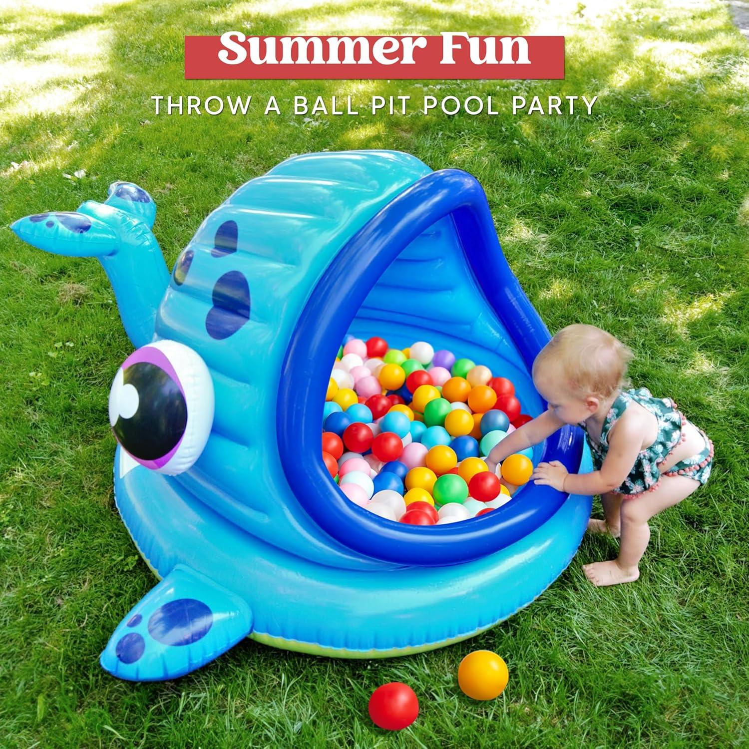 Piscina Inflable Infantil Joyin con Sombra de Ballena 53L