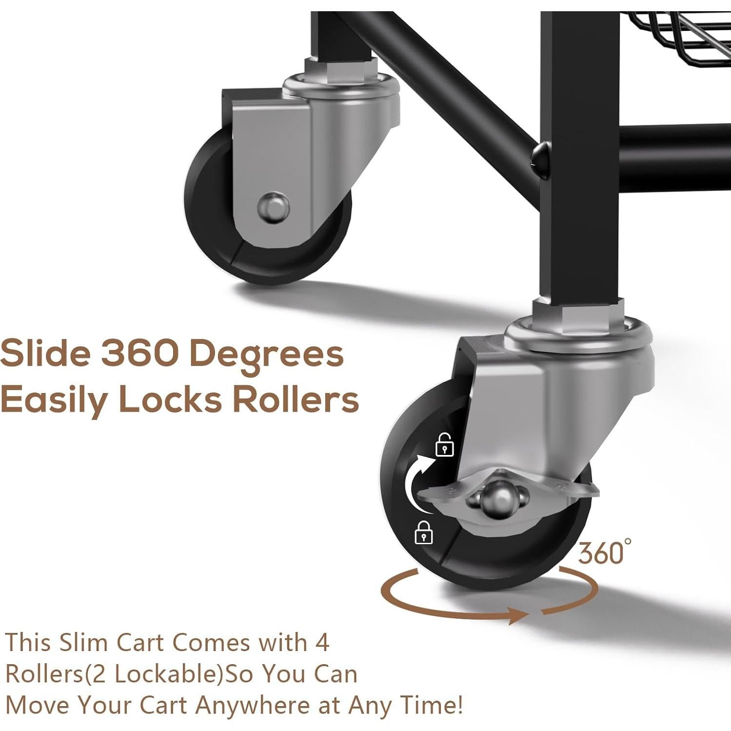 Carro de Almacenamiento Rodante Slim PAPAGIFTREE 4 Niveles