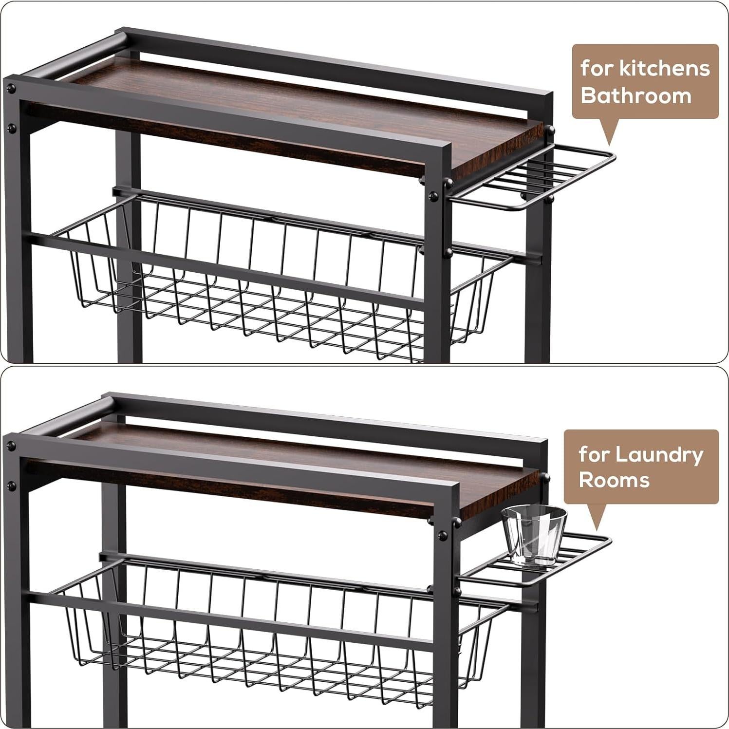 Carro de Almacenamiento Rodante Slim PAPAGIFTREE 4 Niveles