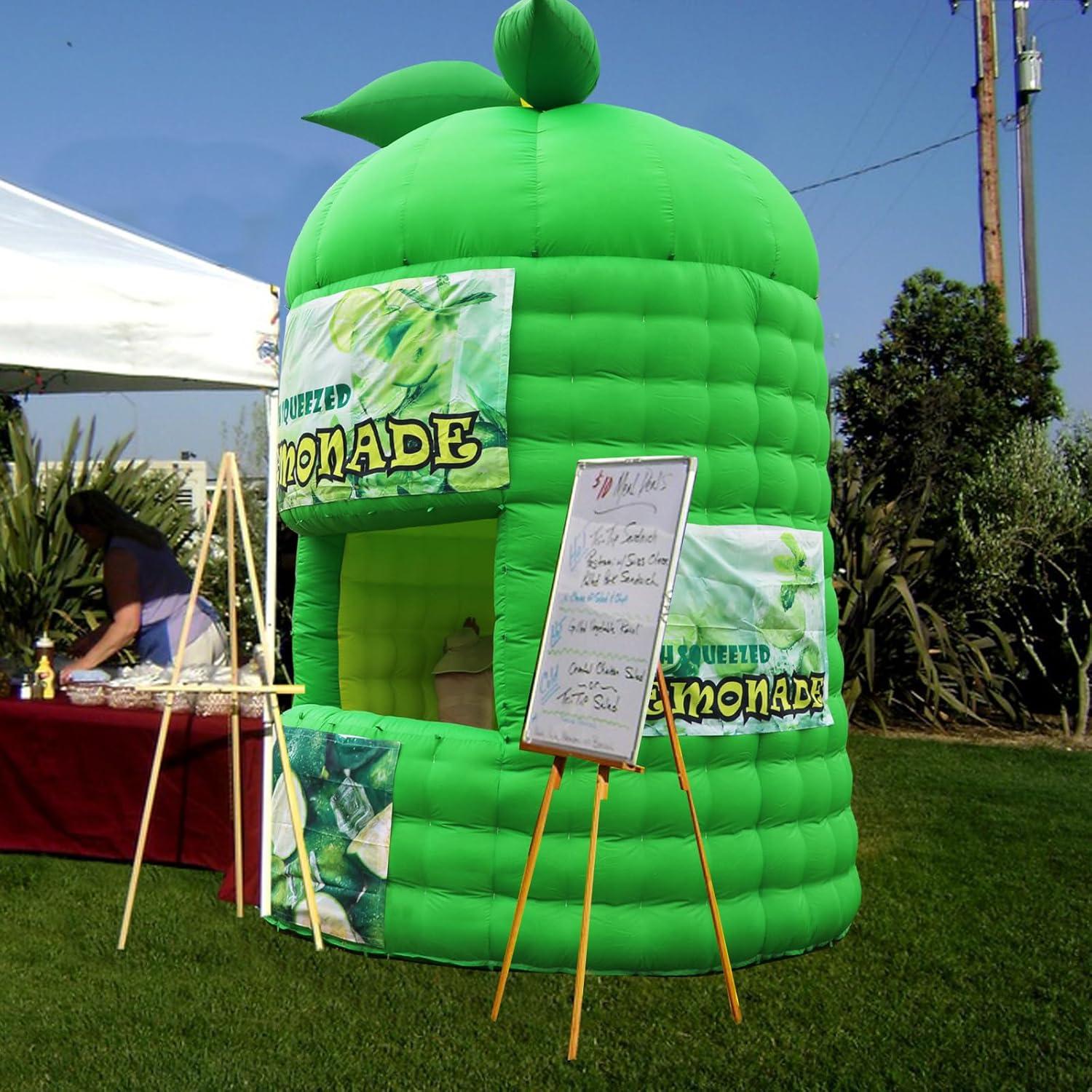 Stand Inflable de Limón Verde Yuhuya 3.05x3.05x4.57m con Ventilador