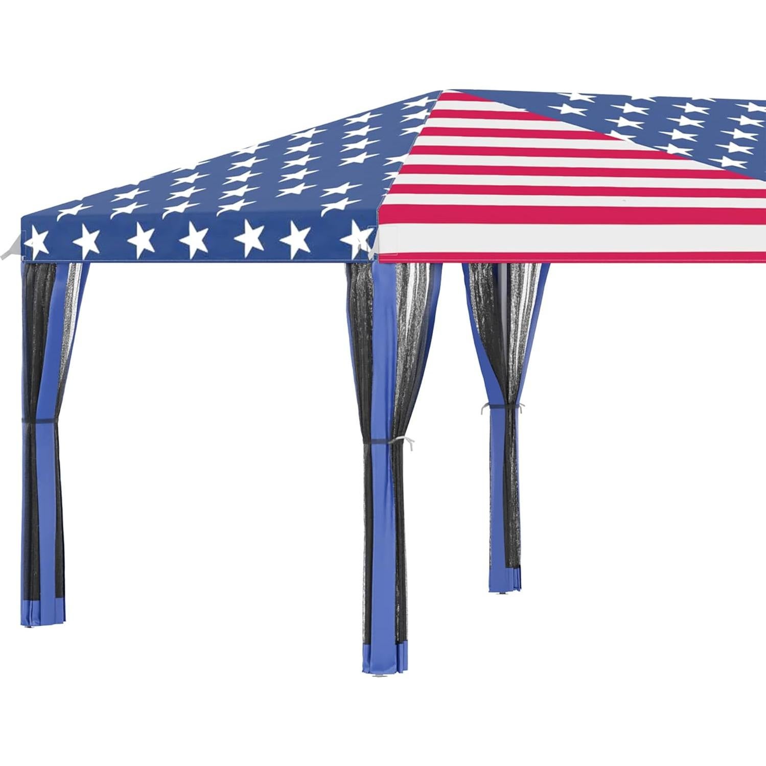 Carpa Plegable Outsunny 10x6 m con Malla y Bolsa de Transporte