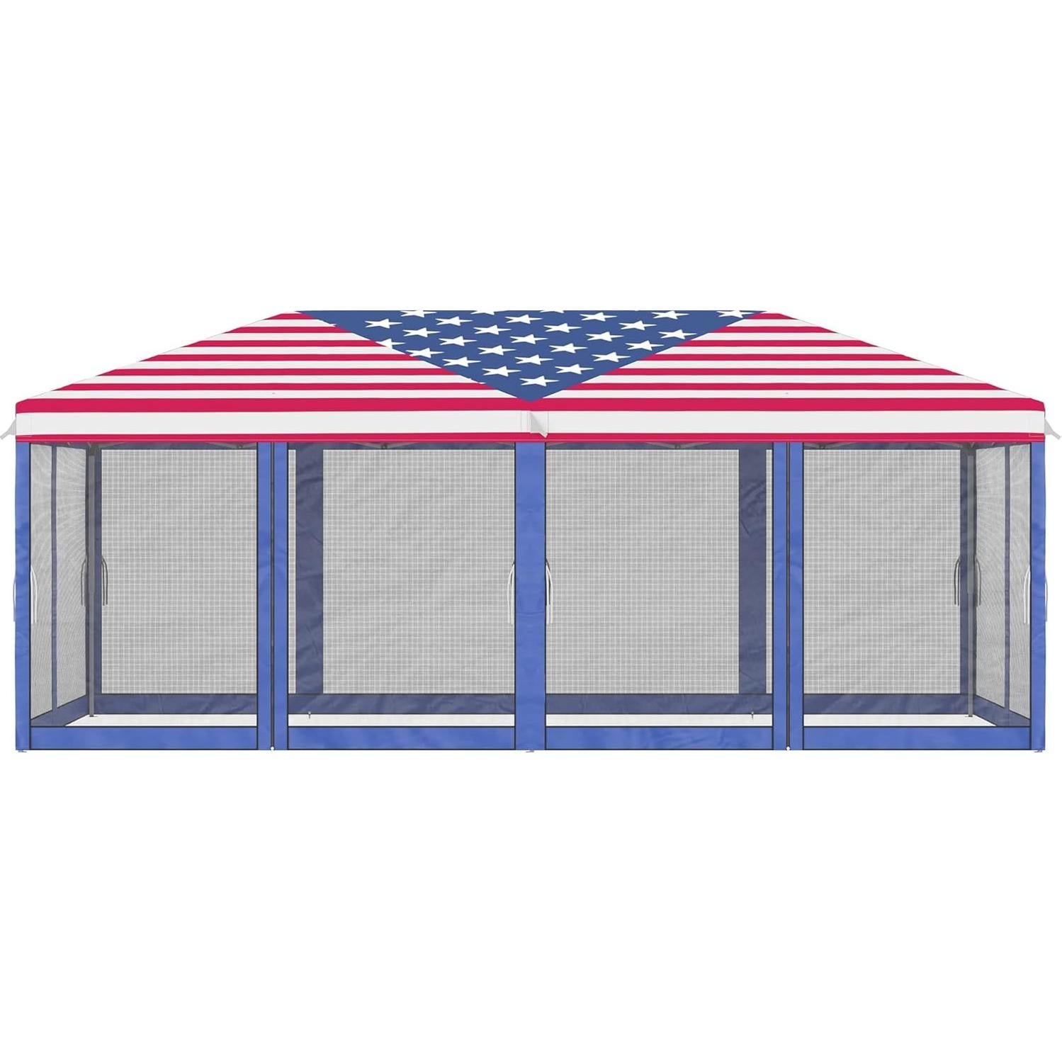 Carpa Plegable Outsunny 10x6 m con Malla y Bolsa de Transporte