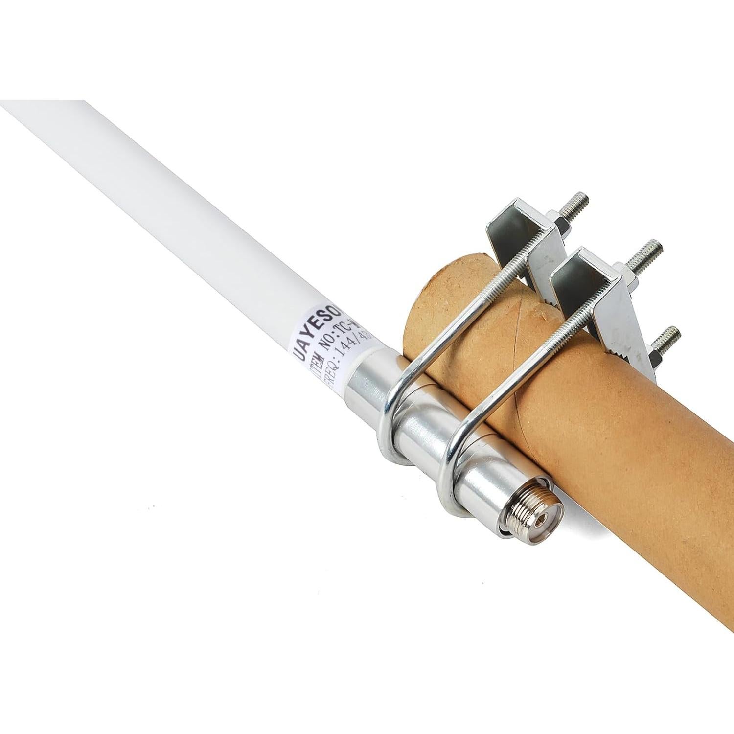 UHF Fiberglass Antenna with Ground Plane Kit, 400-470mhz GMRS Base Antenna, 17 inches SO239 Connector for Ham Radio Scanner, Device Repeater, Mobile Transceiver