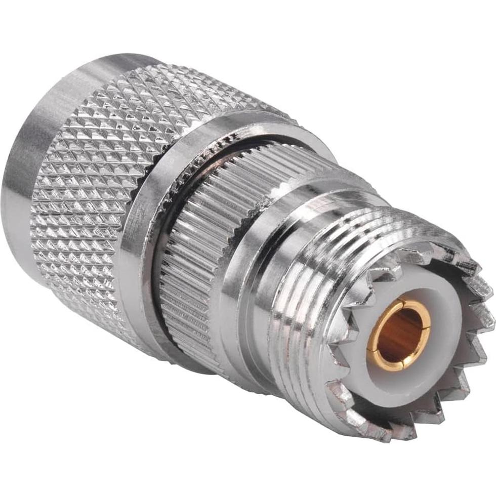 Conector Coaxial UHF Macho a Hembra Boobrie PL259 SO239 - Paquete de 2