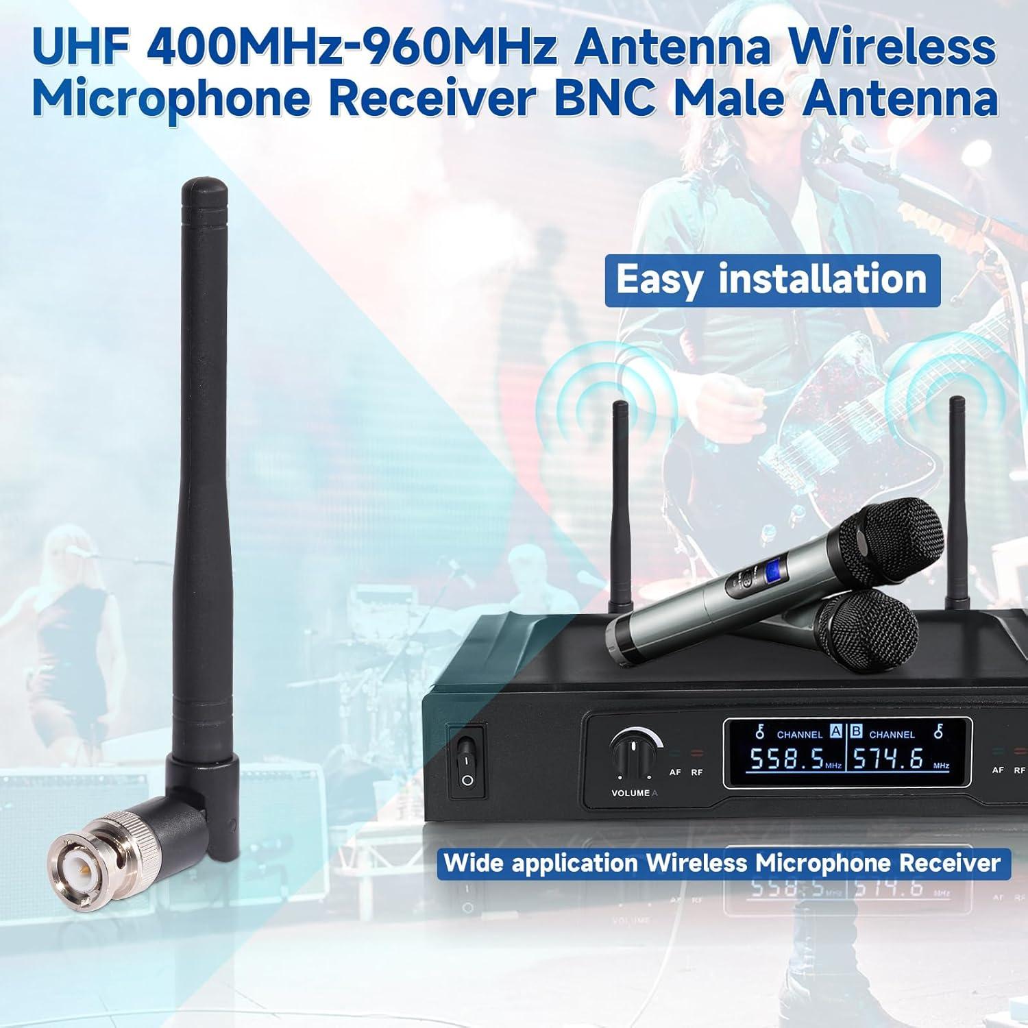 Antena UHF 400-960MHz BNC Macho wlaniot - Paquete de 2