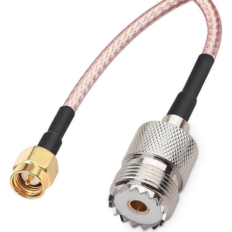 Cable de Antena SMA Macho a UHF Hembra DHT 15.24 cm Paquete de 2