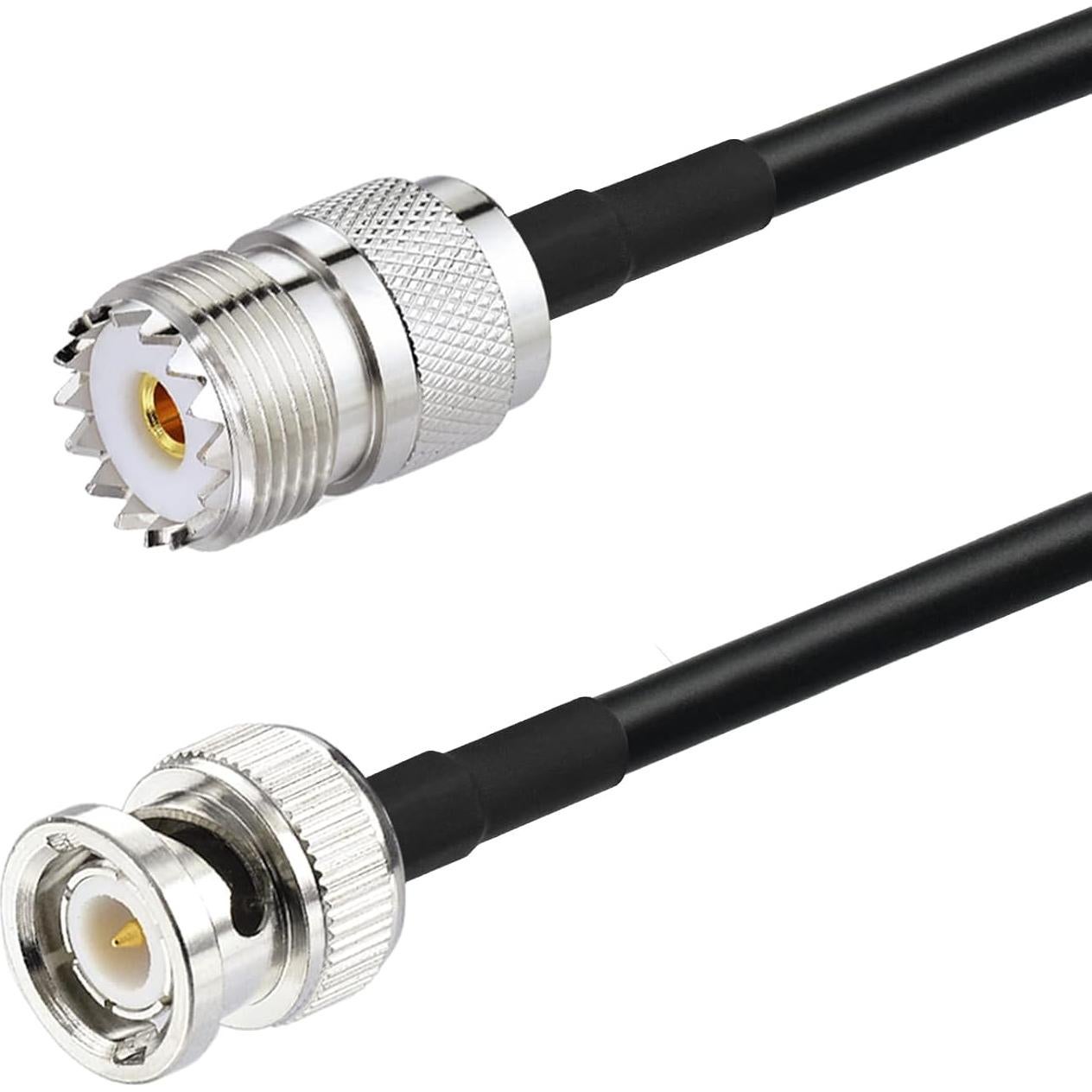 Adaptador SO239 a BNC 50 Ohm 0.5m Eightwood para Radio