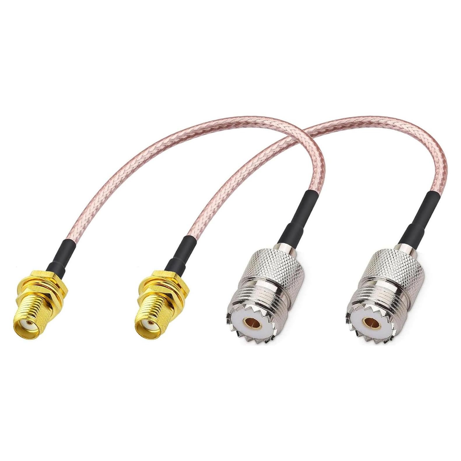 Cable de Antena DHT Electronics SMA a UHF 15.24 cm - Paquete de 2